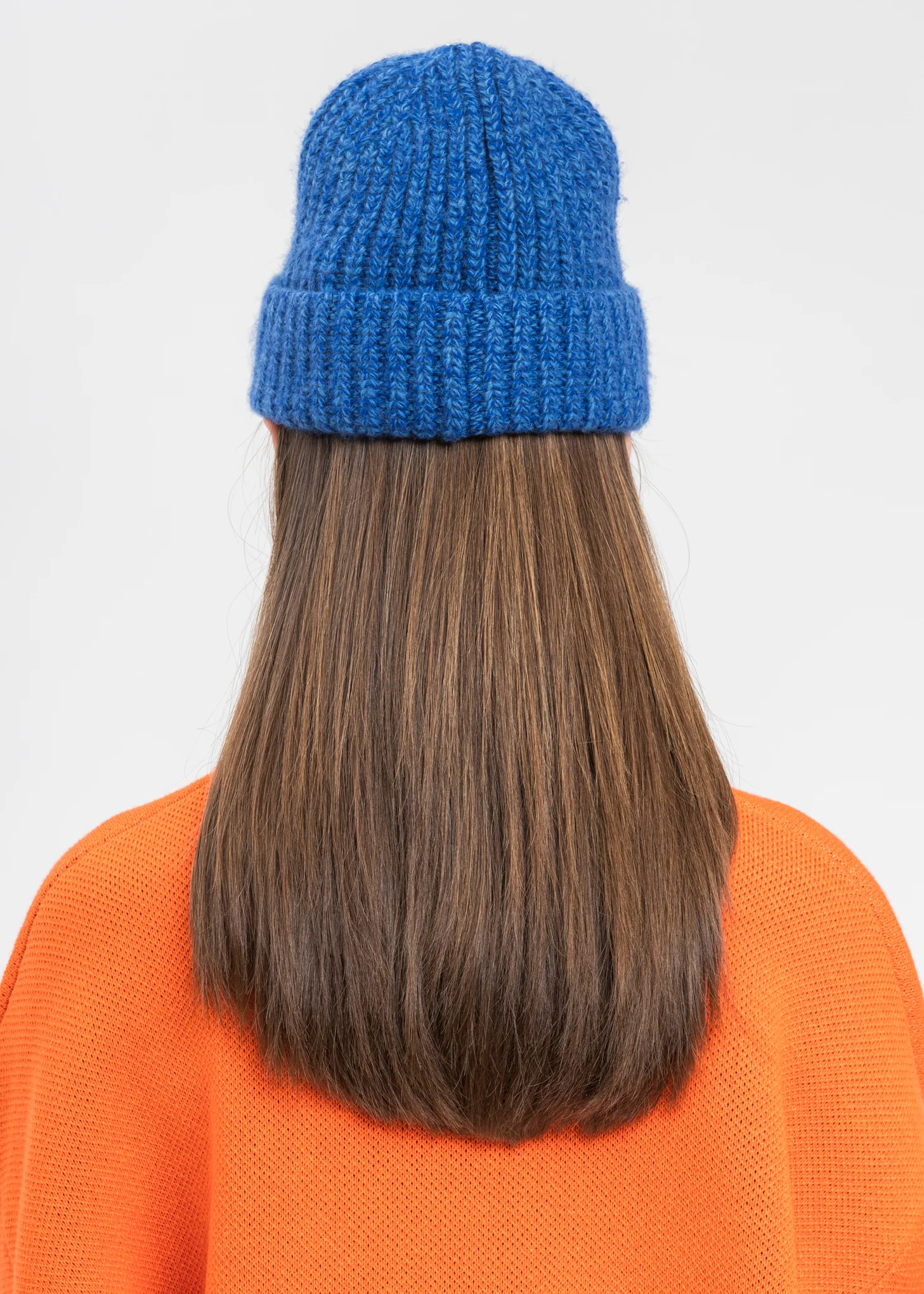 Blue Logo Leather Patch Embroidered Beanie - Image 3