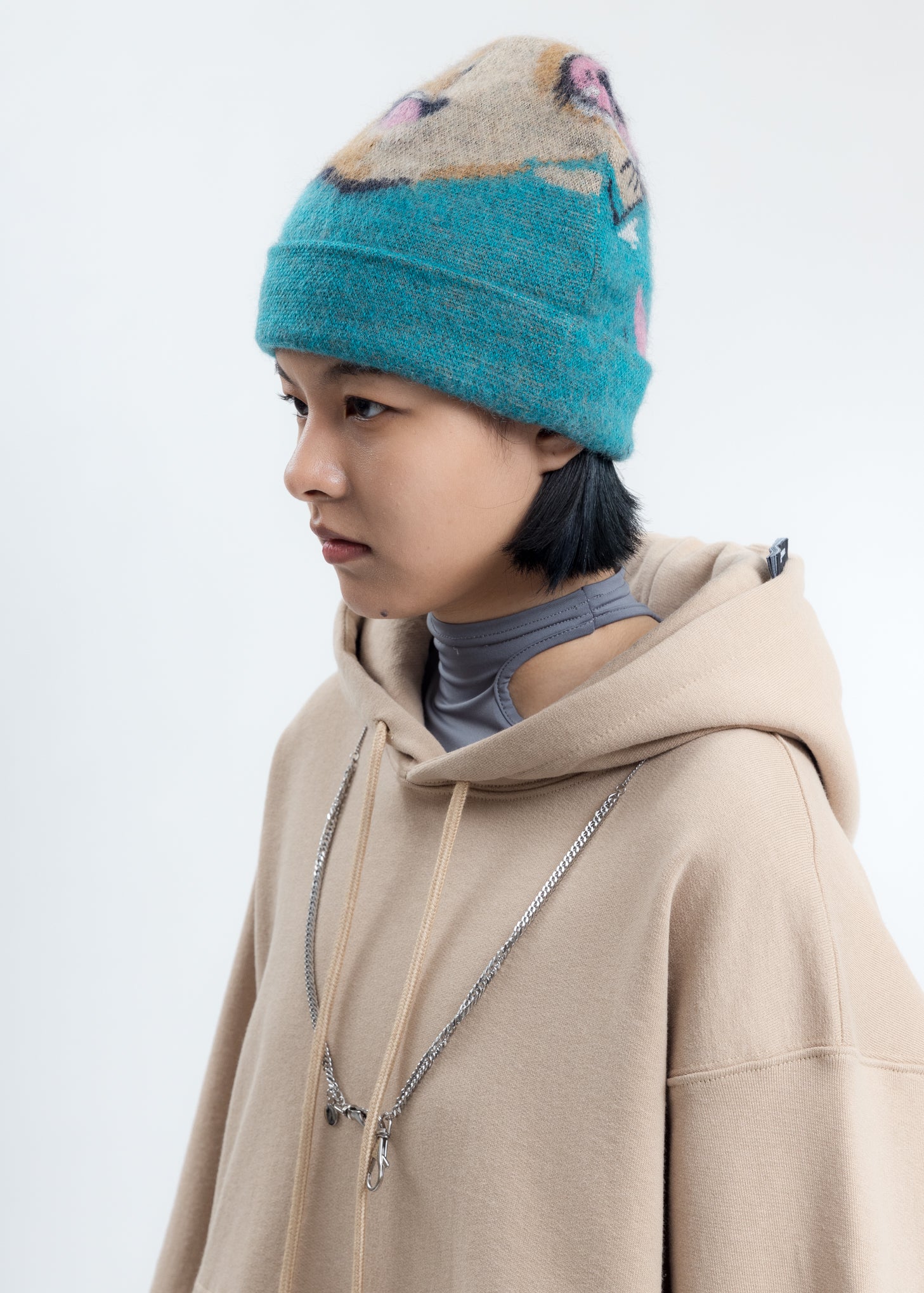 Blue Mask Knit Cap - Image 2