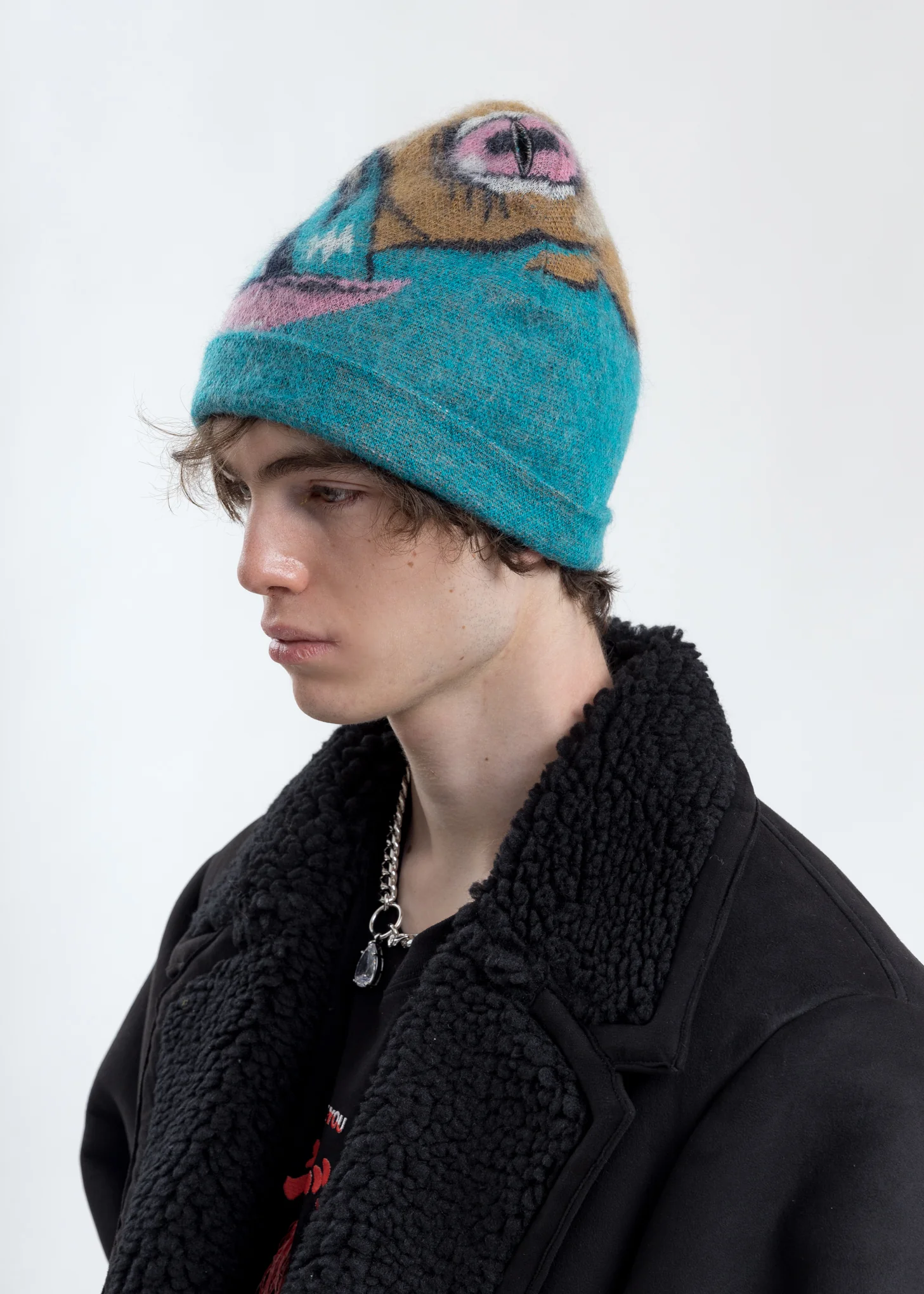 Blue Mask Knit Cap - Image 3