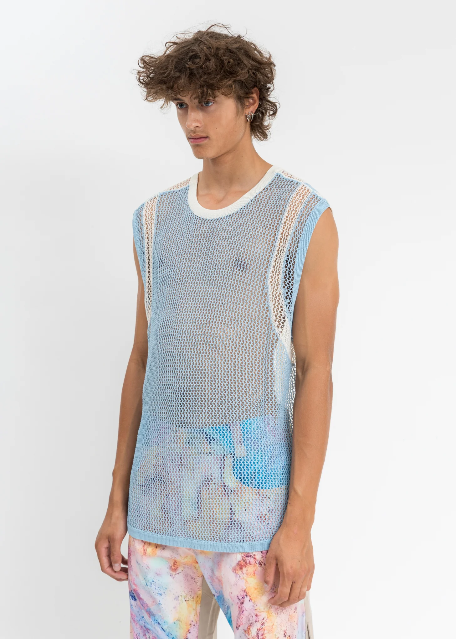 Blue Mesh Vest - Image 3