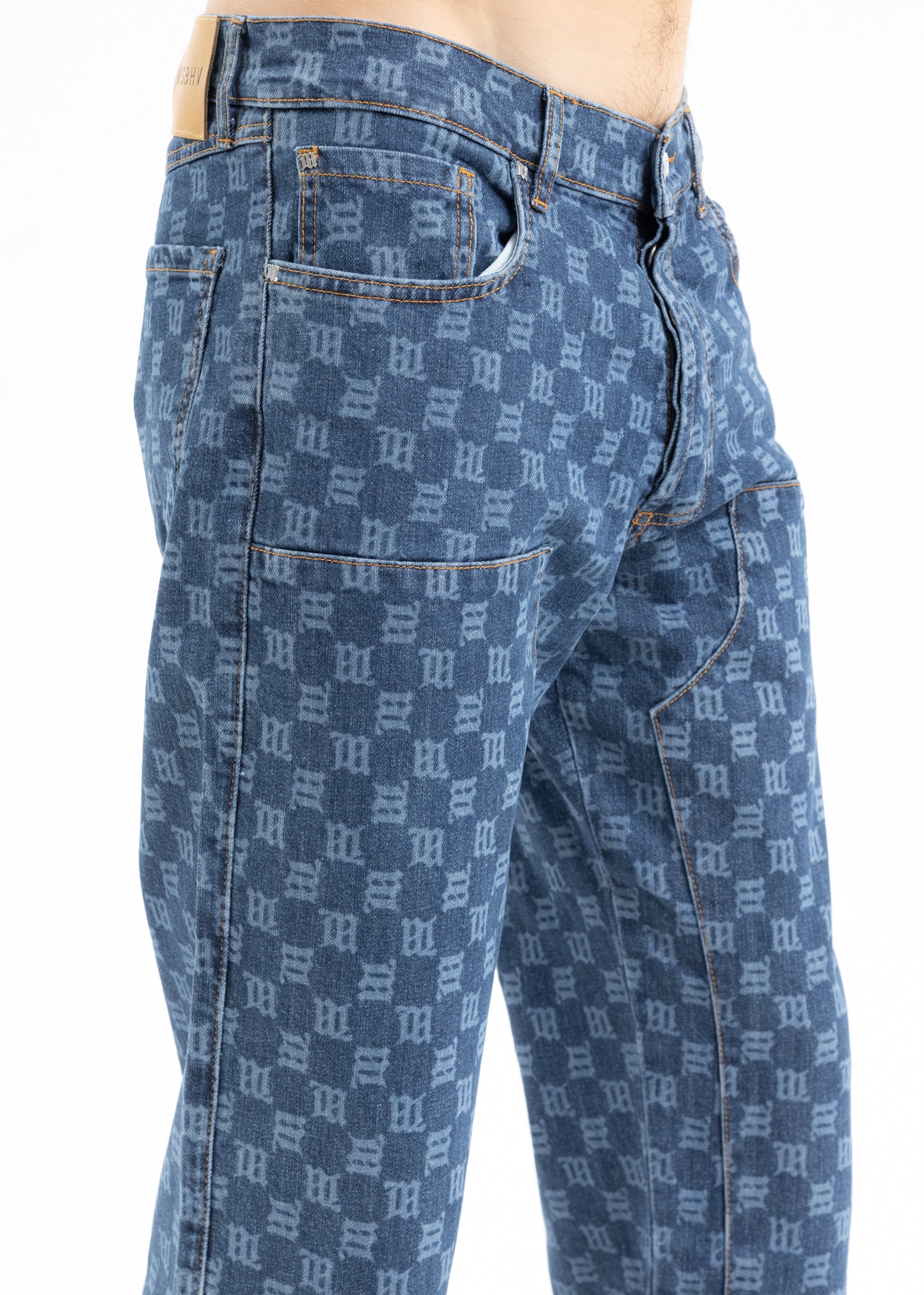 BLUE MONOGRAM CARPENTER DENIM TROUSERS - Image 5