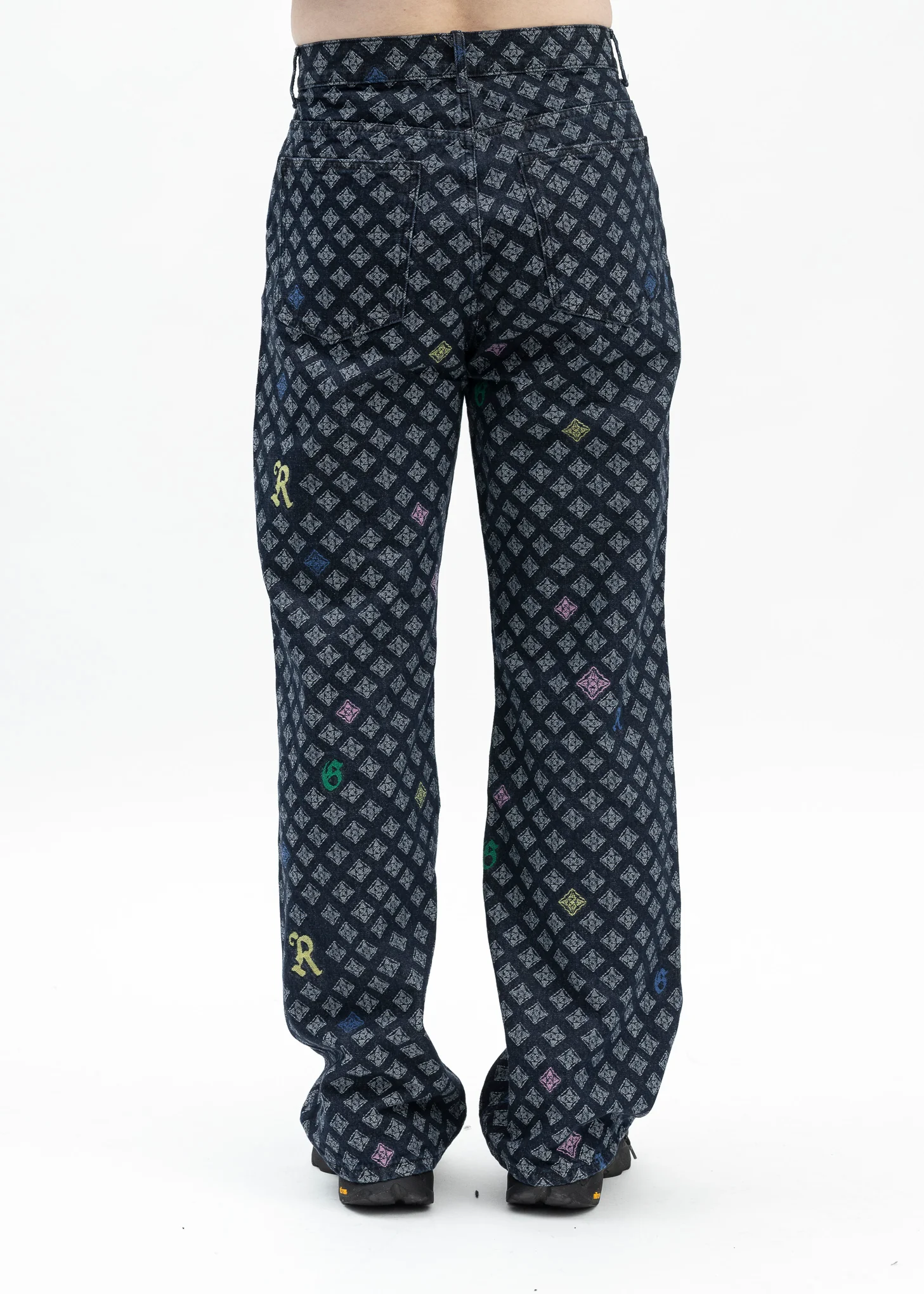 BLUE MULTI LOGO DENIM JEANS - Image 2
