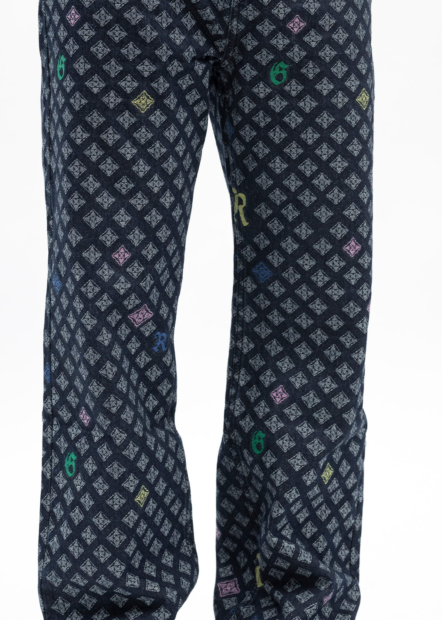 BLUE MULTI LOGO DENIM JEANS - Image 3