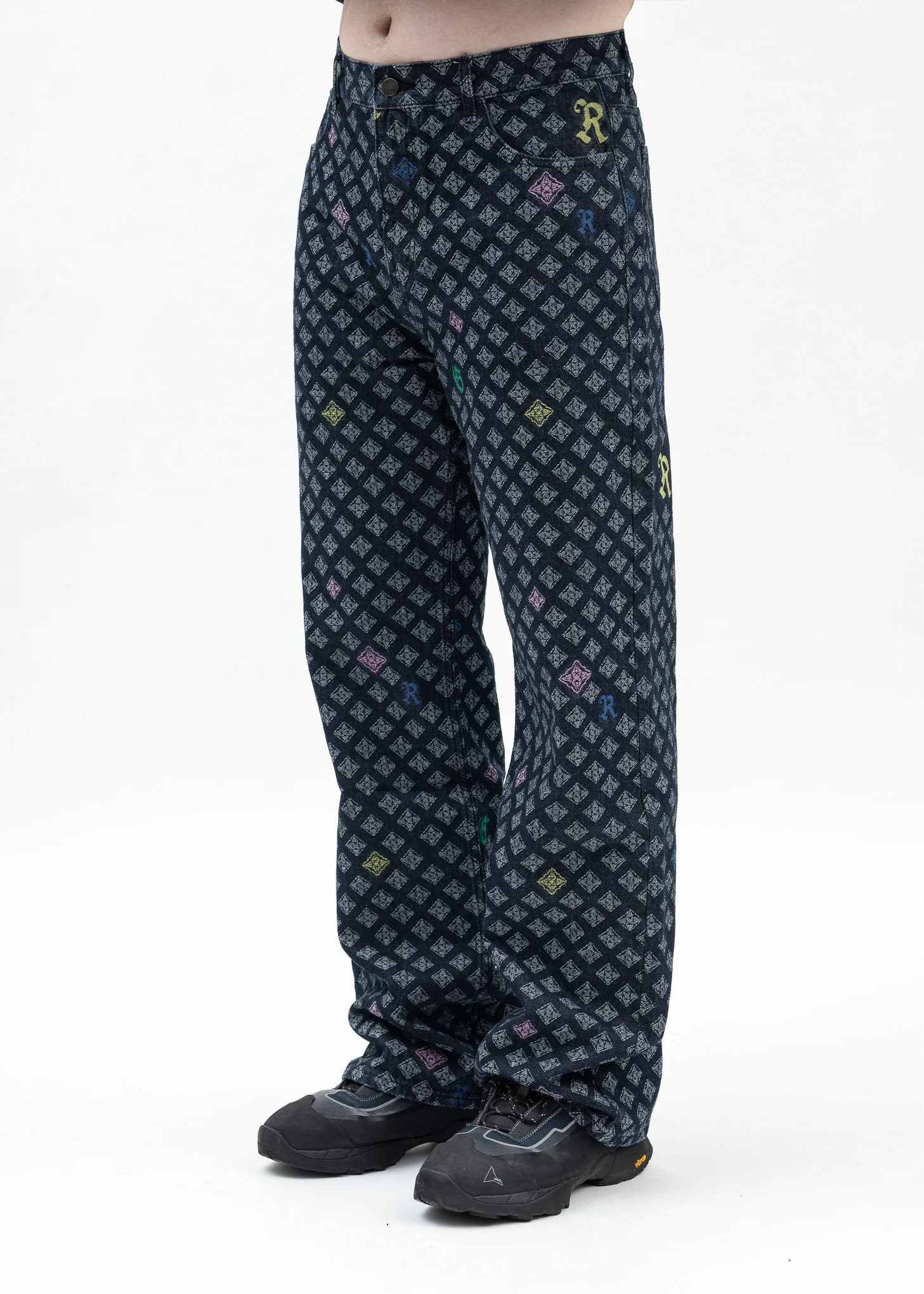 BLUE MULTI LOGO DENIM JEANS - Image 4