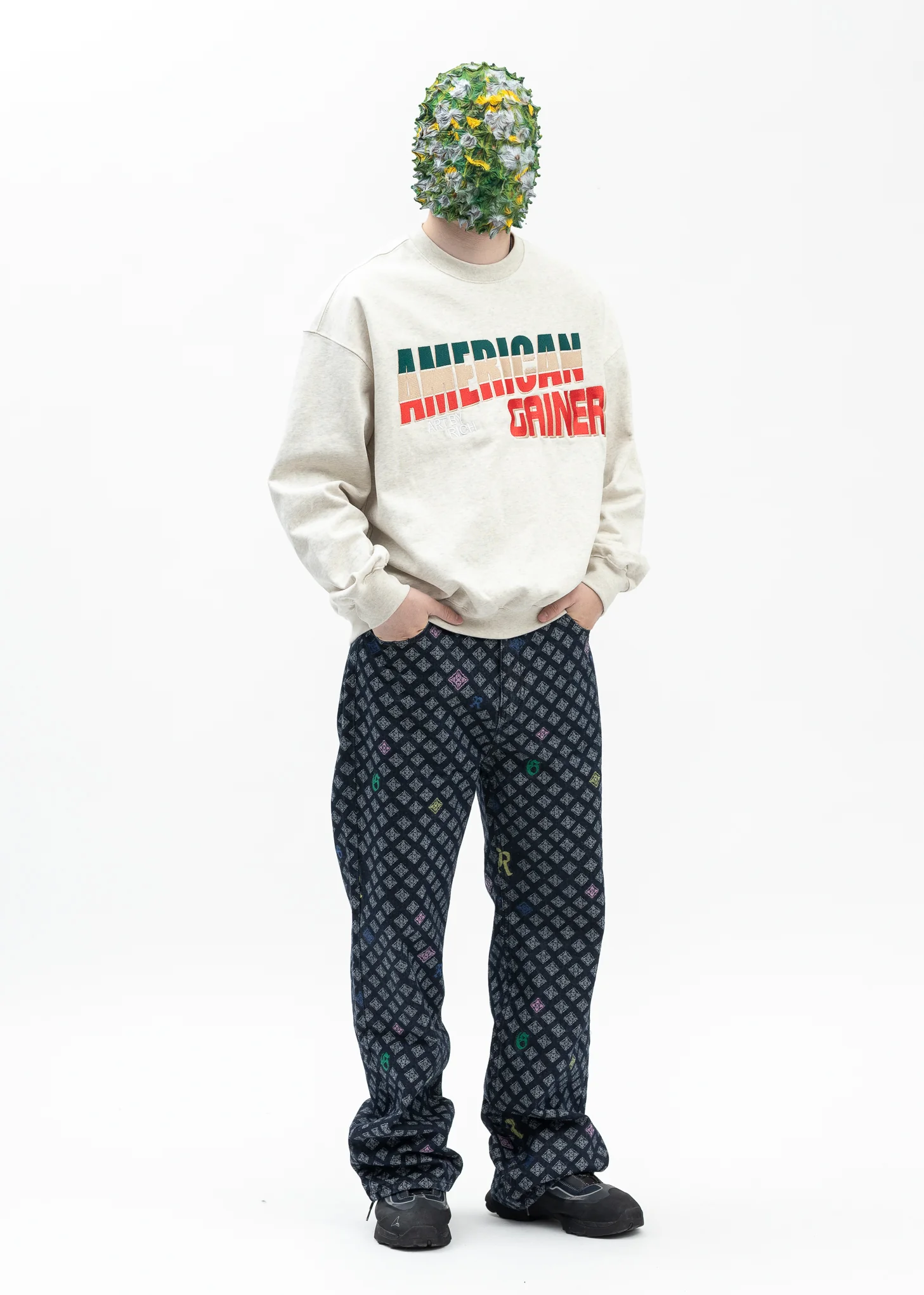 BLUE MULTI LOGO DENIM JEANS - Image 5