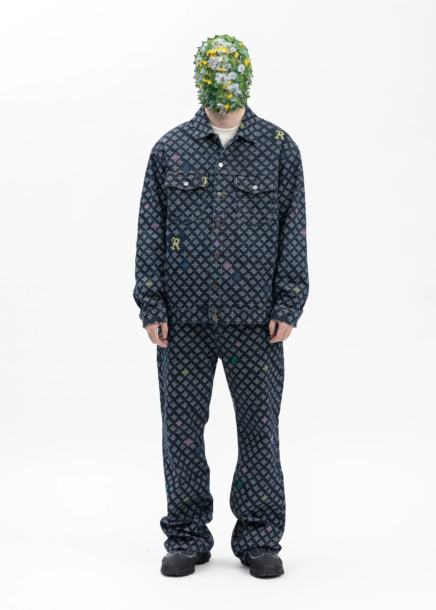 BLUE MULTI LOGO DENIM JEANS - Image 6
