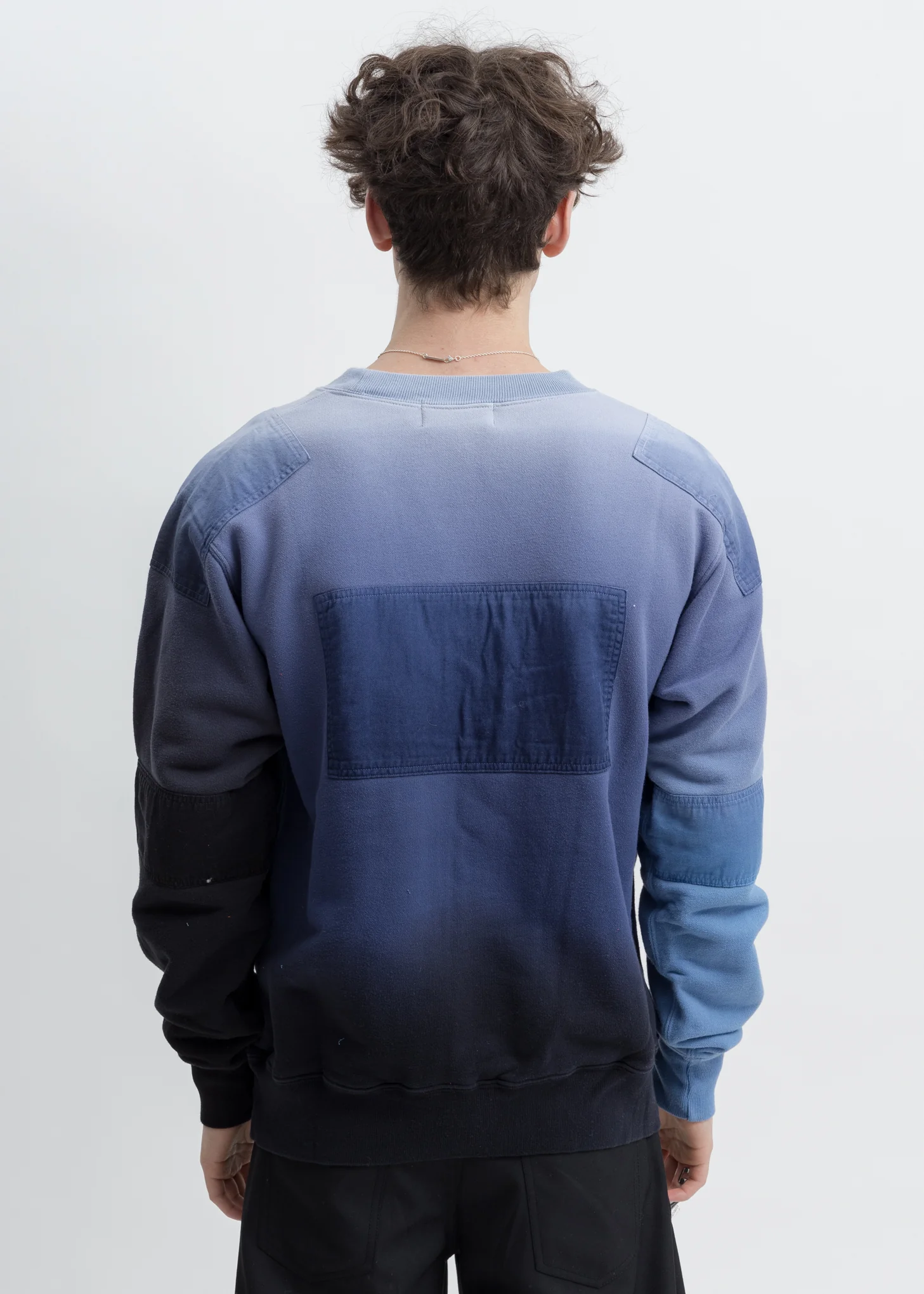 Blue New Patchwork Sweatshirt - Image 2