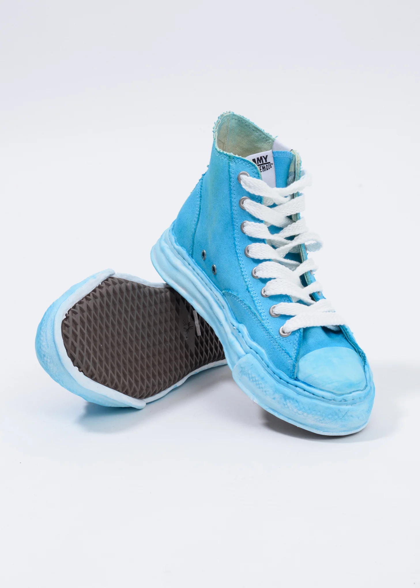 Blue Overdye Original Sole High Top Sneaker - Image 3