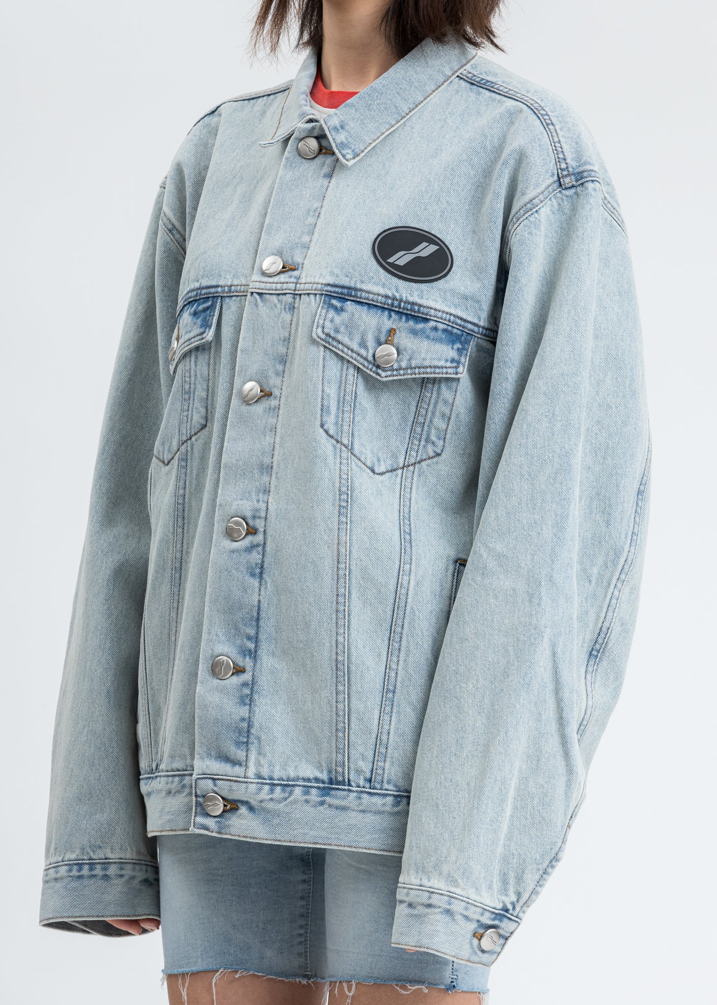 Blue Oversized Denim Jacket - Image 5