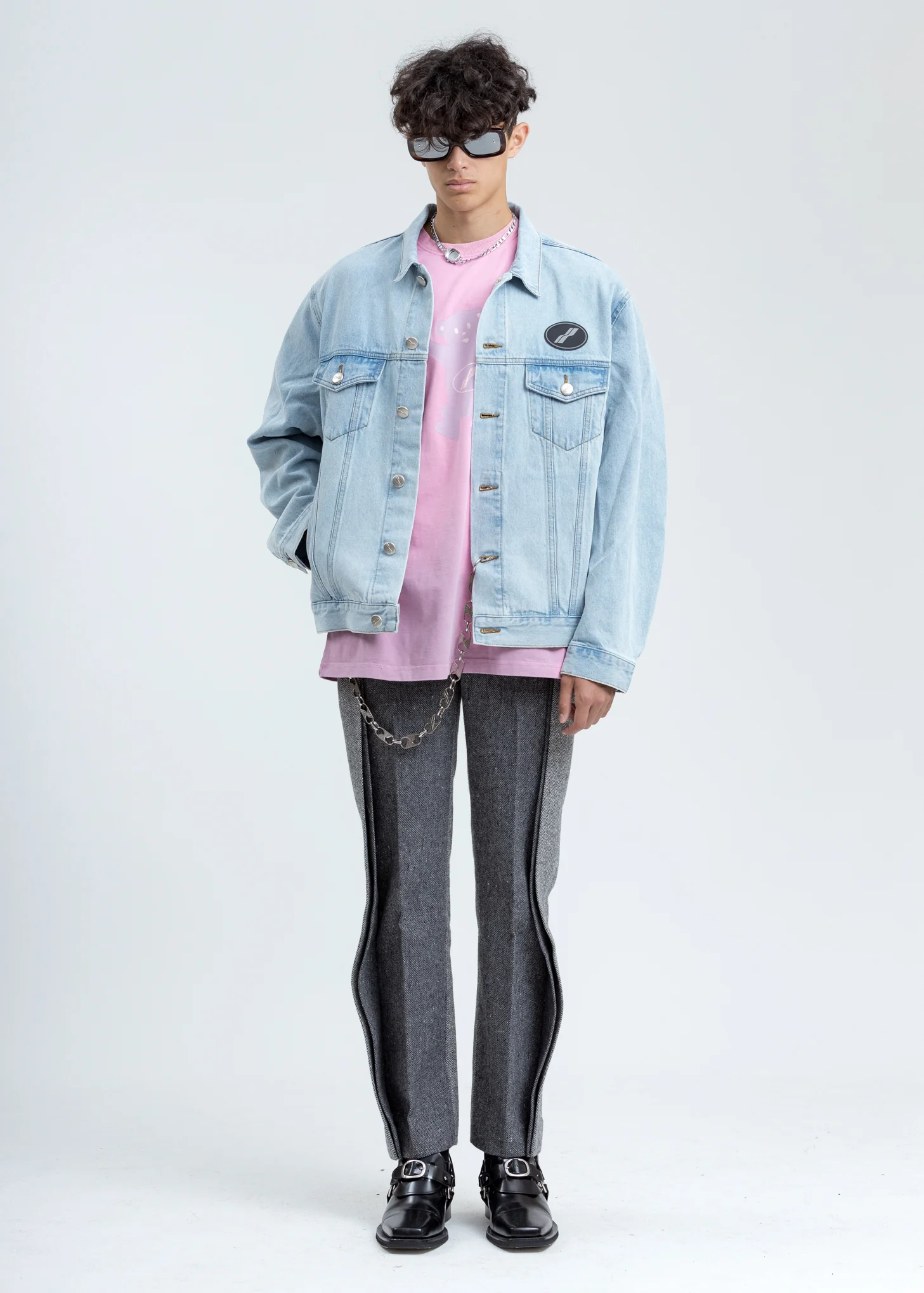 Blue Oversized Denim Jacket - Image 6