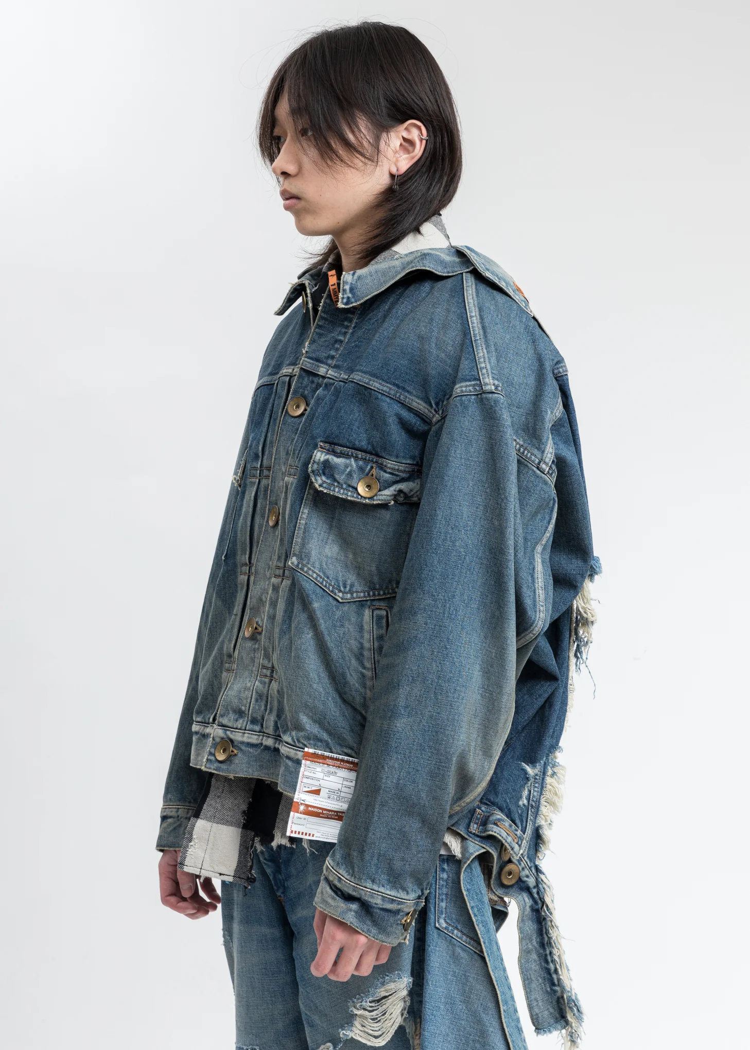 Indigo Painted Denim Jacket - Image 4