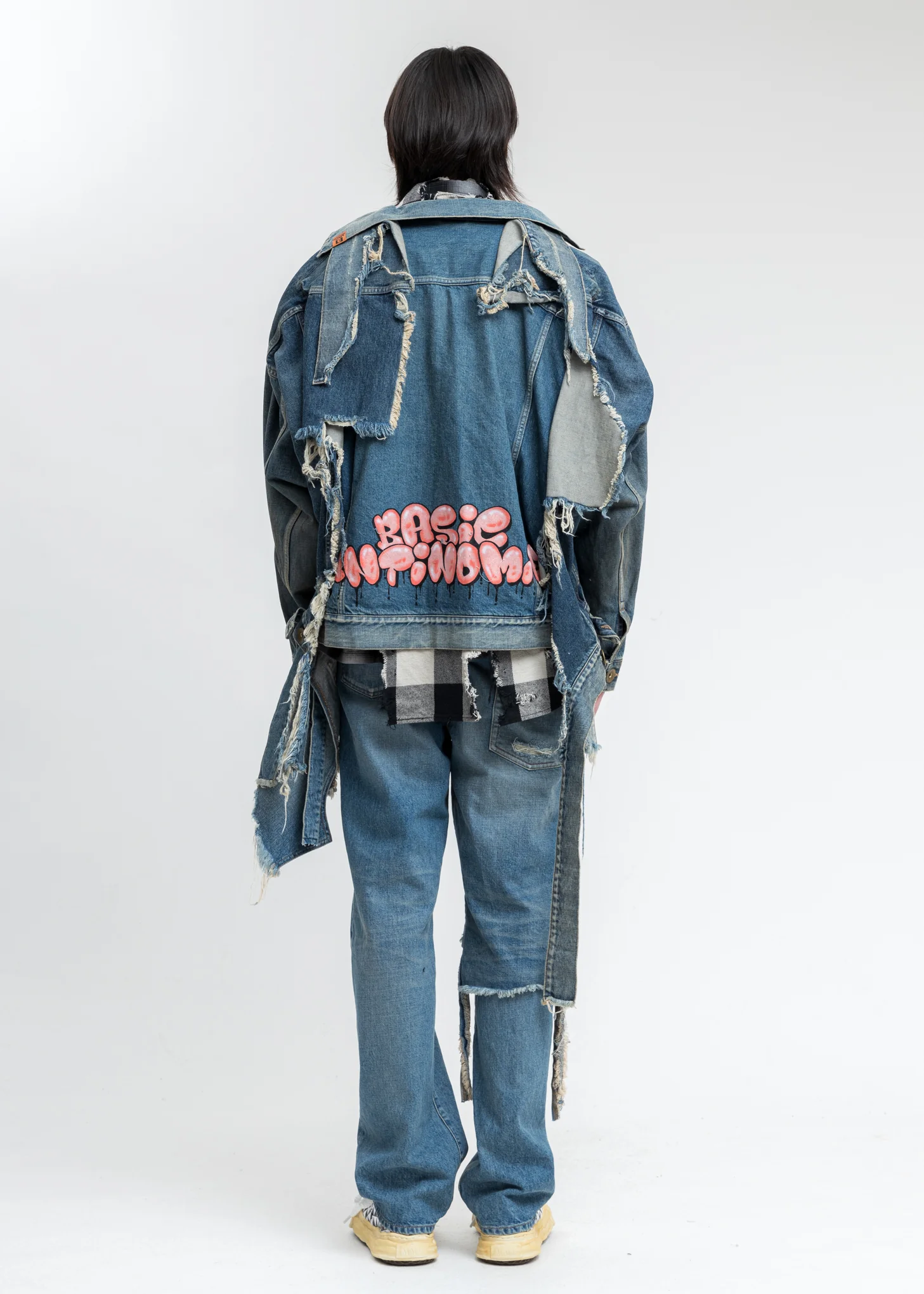Indigo Painted Denim Jacket - Image 5