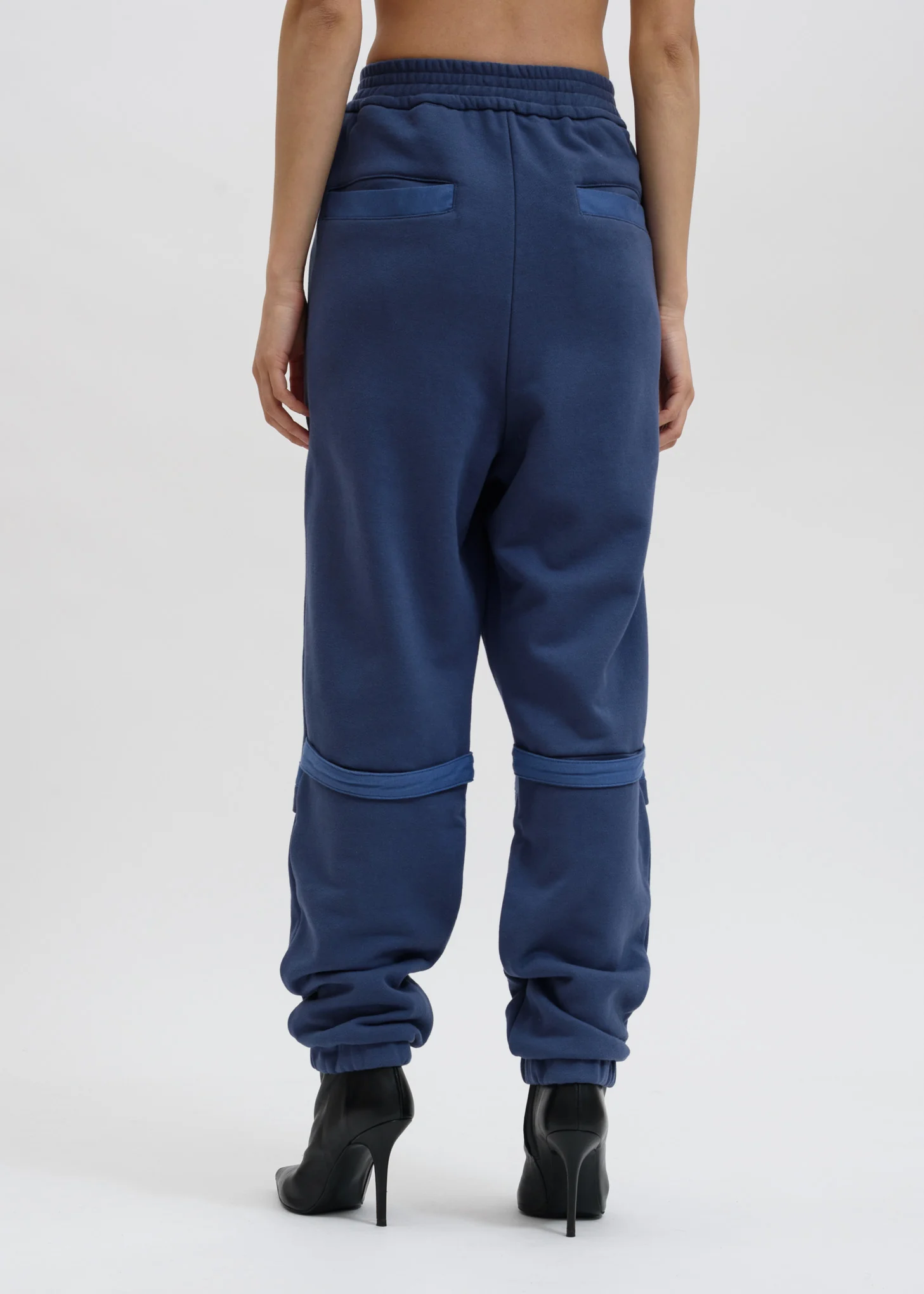 Blue Patchwork Sweatpants - Image 2