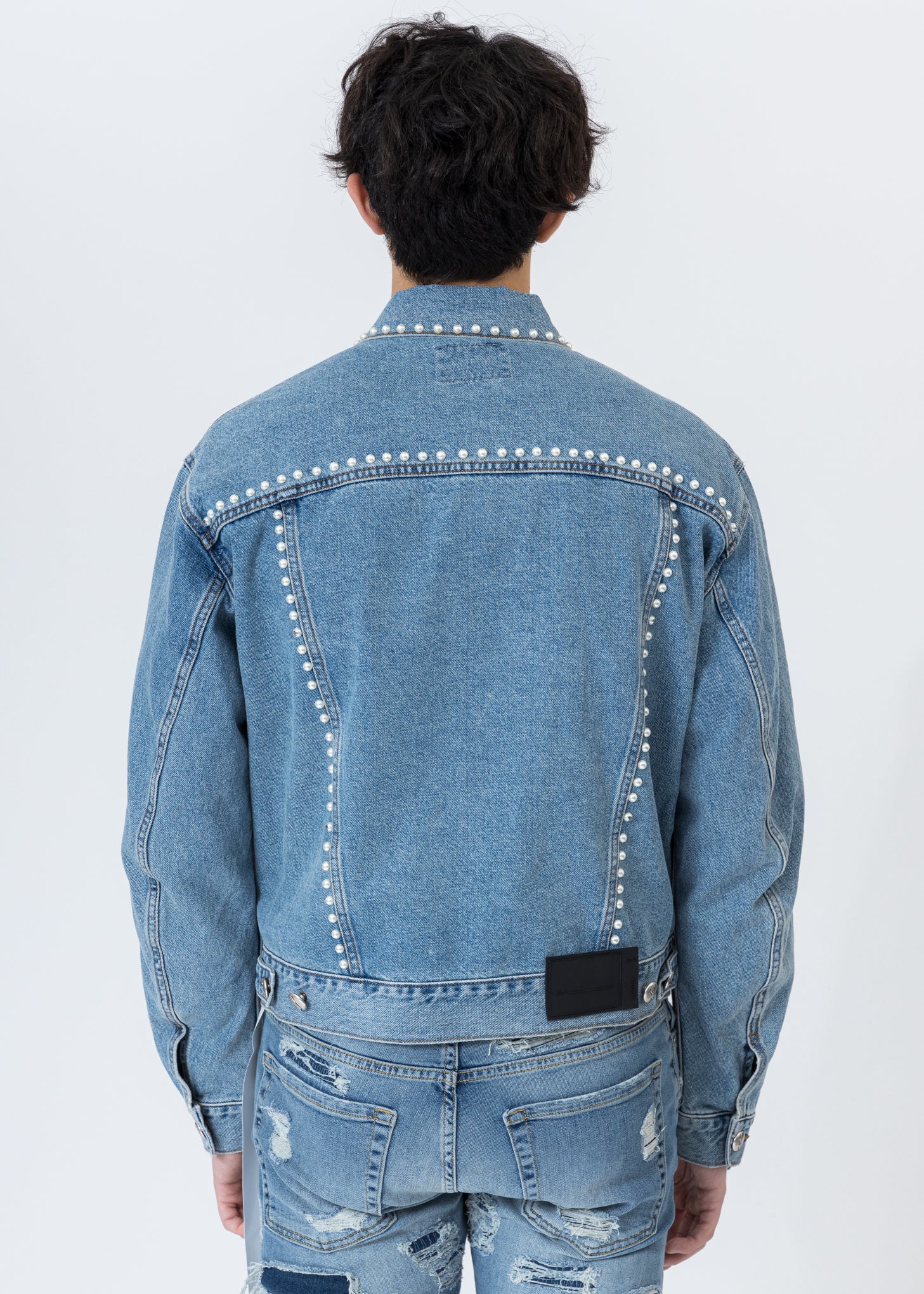 Blue Pearl Lining Denim Jacket - Image 2