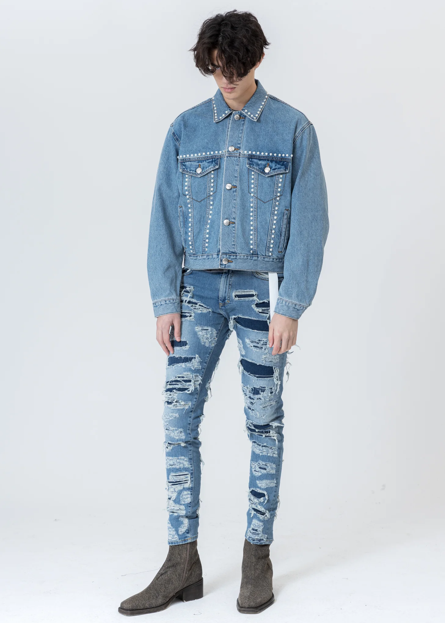 Blue Pearl Lining Denim Jacket - Image 6