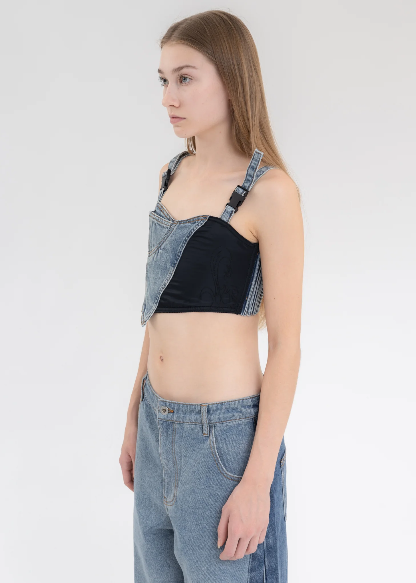 BLUE PHOENIX EMBROIDERED DENIM VEST - Image 3