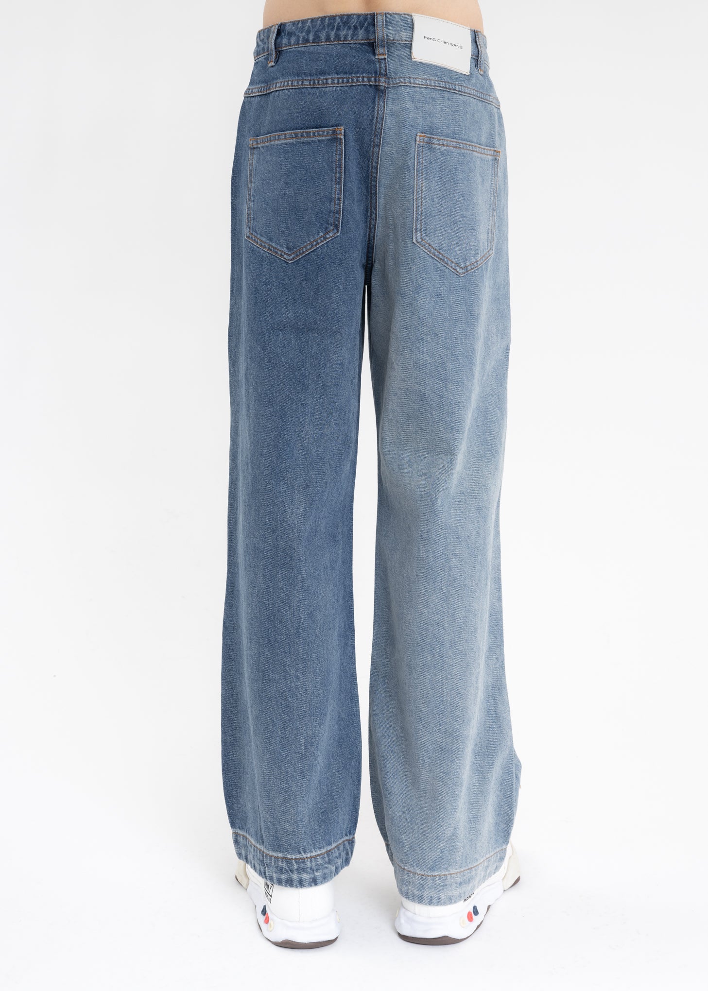 Blue PLEATED DENIM JEANS - Image 2
