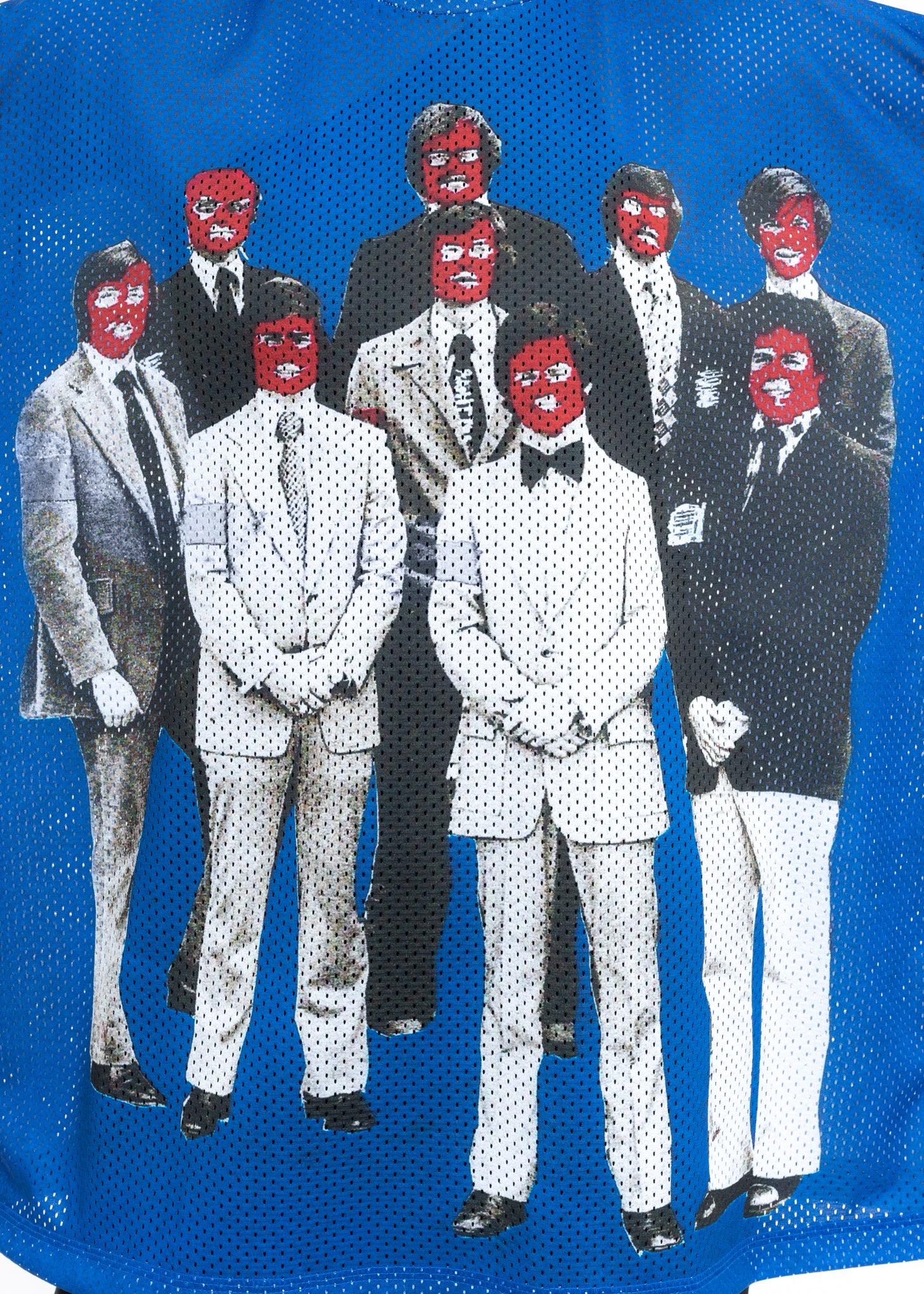 Blue Net T-Shirt With Print - Image 2