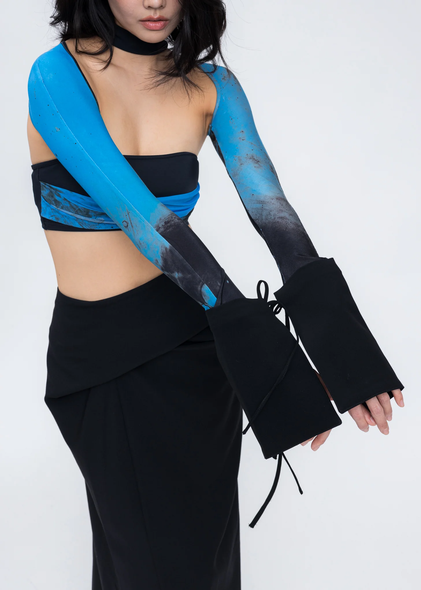 Blue Printed Long Sleeves