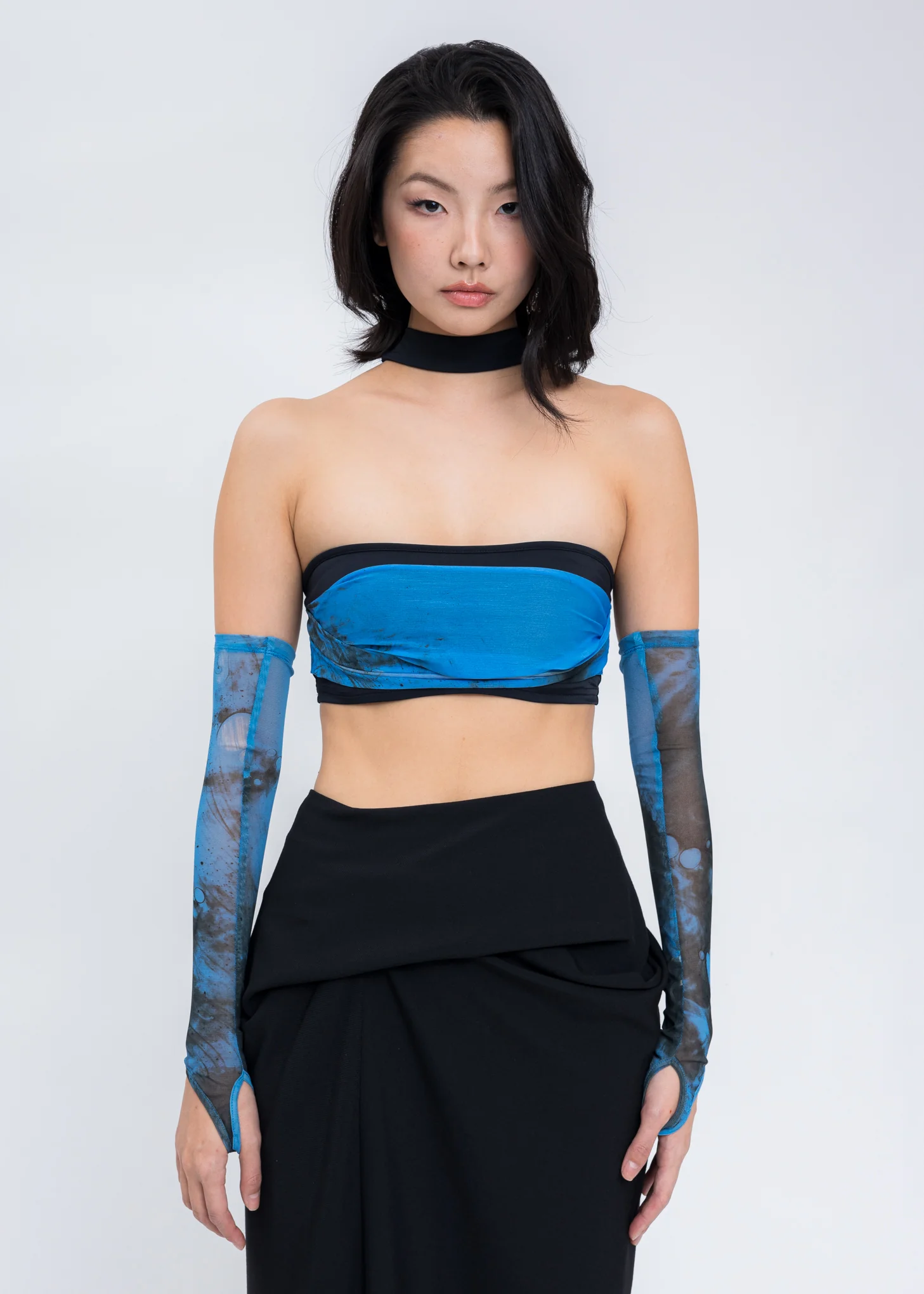 Blue Printed Arm Sleeves - Image 4