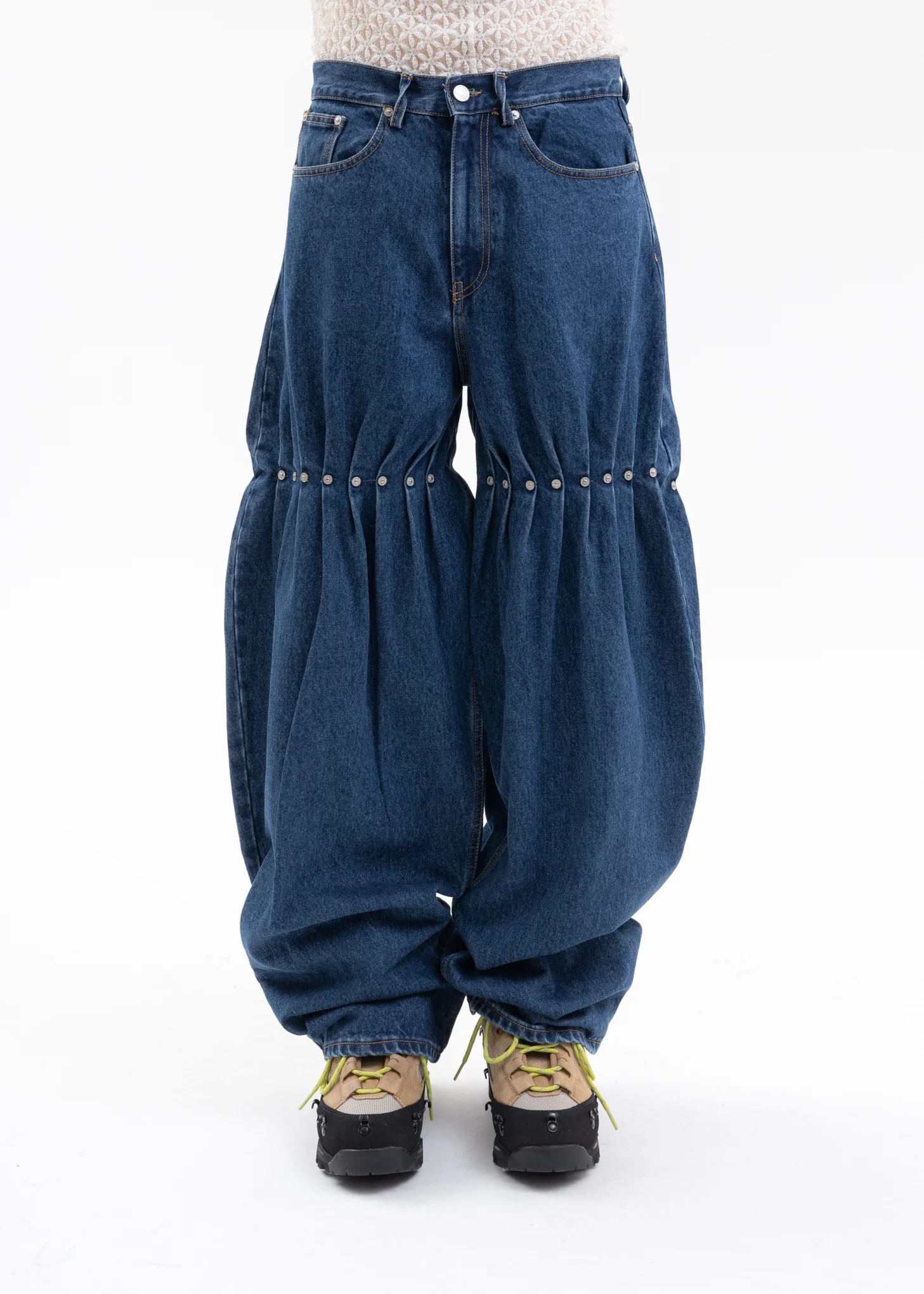 BLUE RIVET DENIM PANTS - Image 3