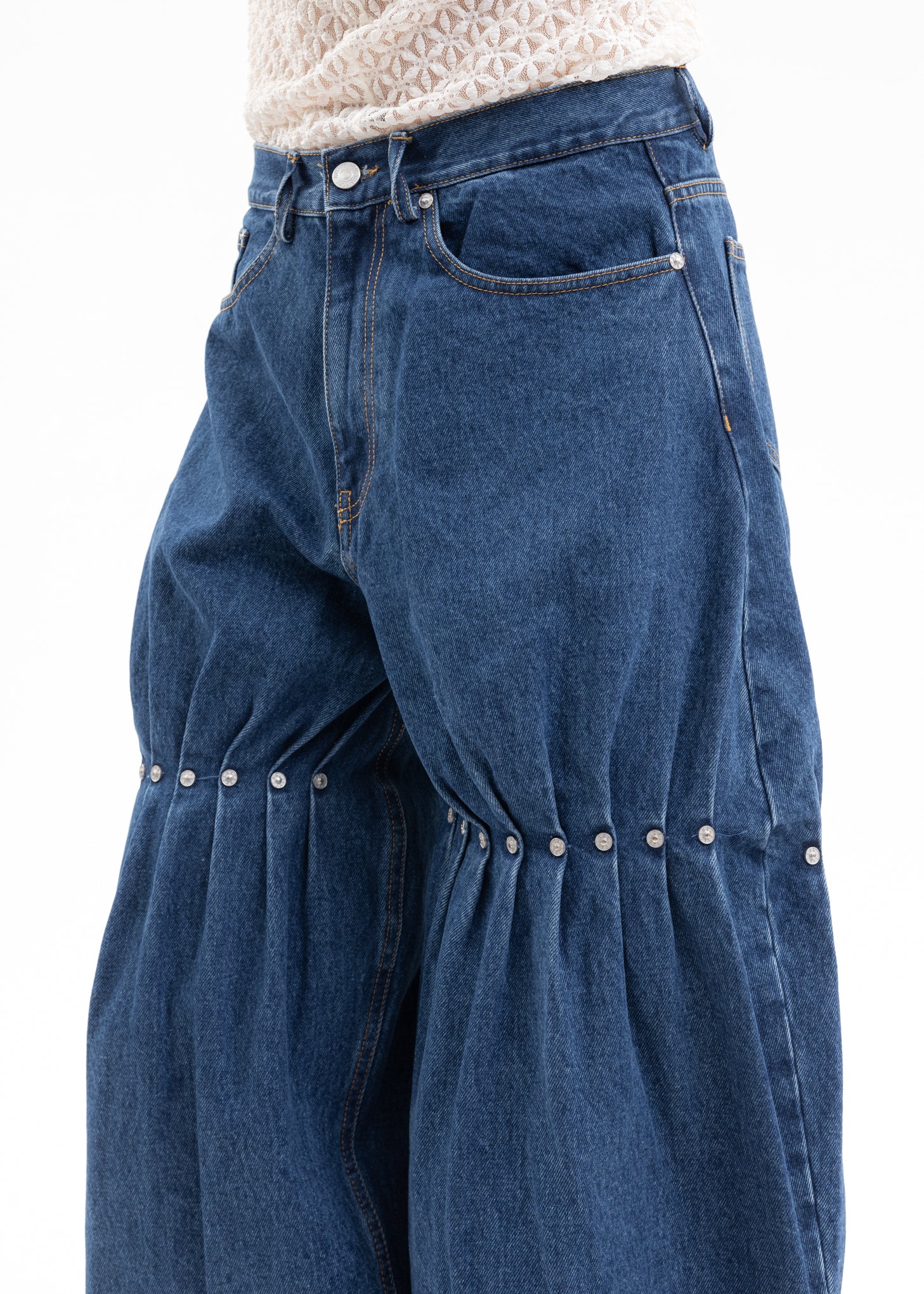 BLUE RIVET DENIM PANTS - Image 5