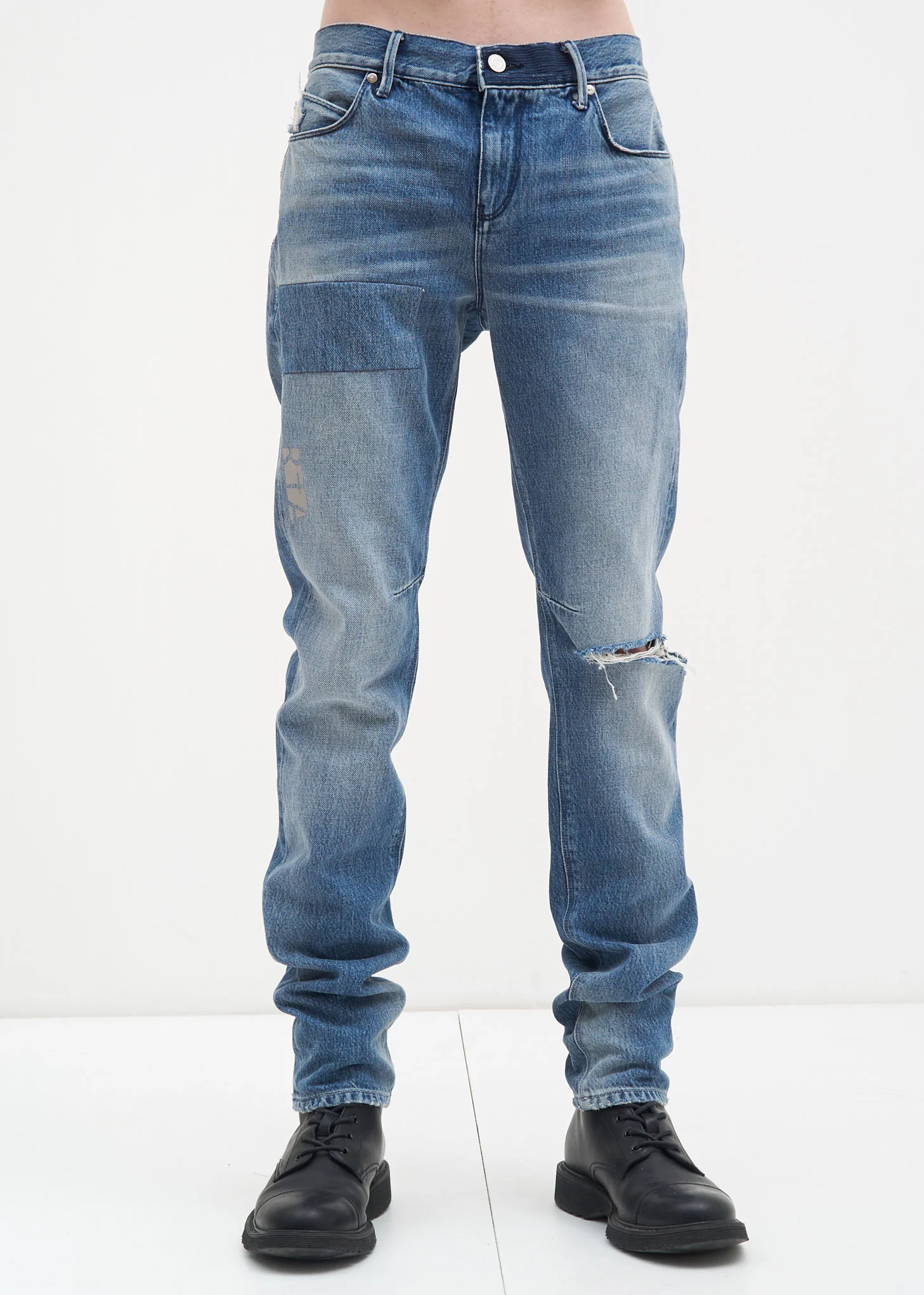 Blue Skinny Banner Jean