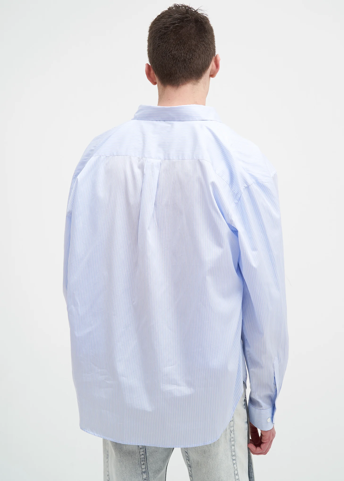 Blue Striped Skinny Shirt - Image 5