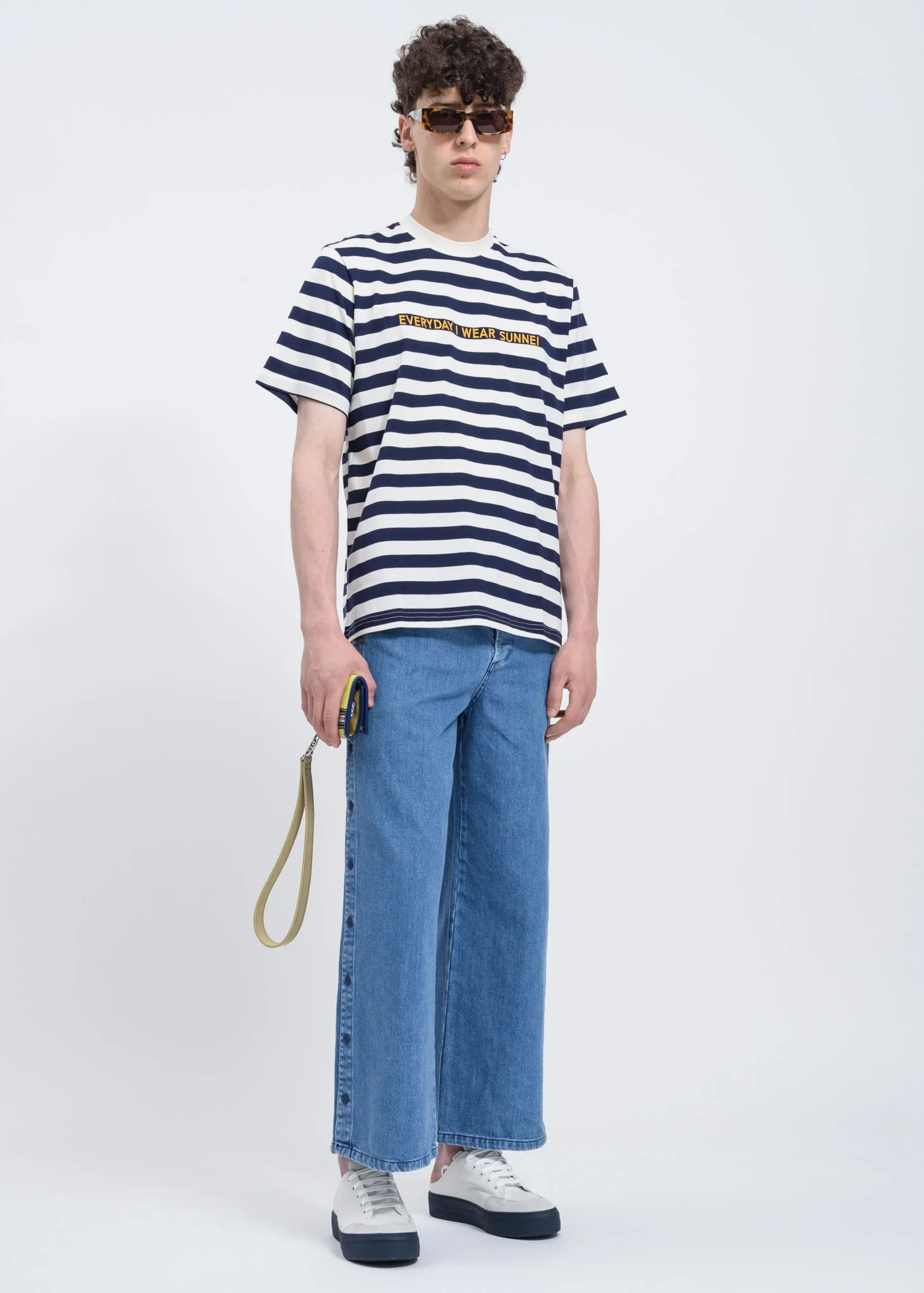 Blue Stripes T-Shirt w/ Embroidery EIWS - Image 2