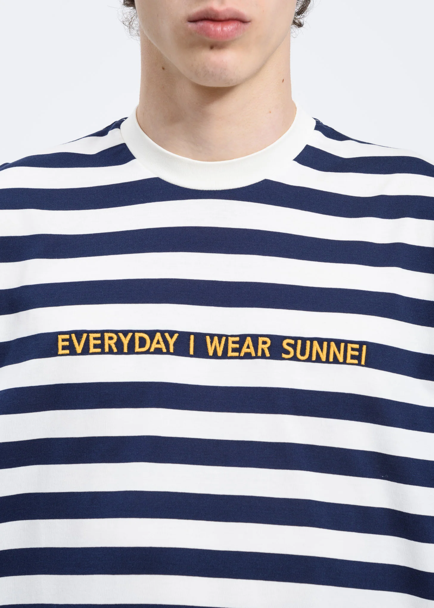 Blue Stripes T-Shirt w/ Embroidery EIWS - Image 3