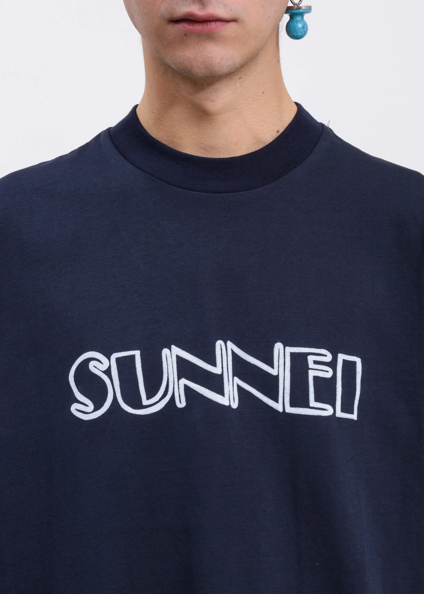 Blue SUNNEI Marker Logo T-Shirt - Image 2