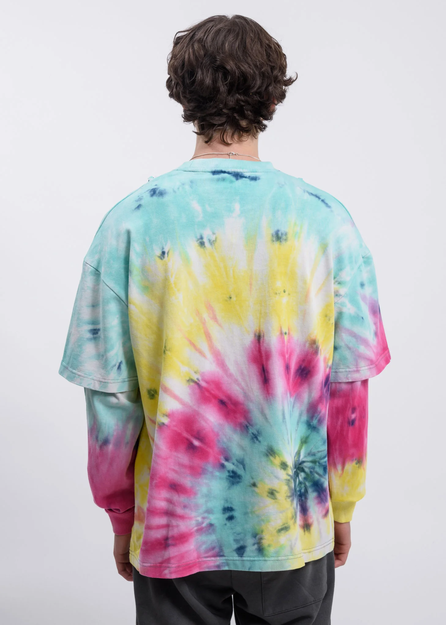 Blue Tie Dye Reflective Long Sleeve - Image 3