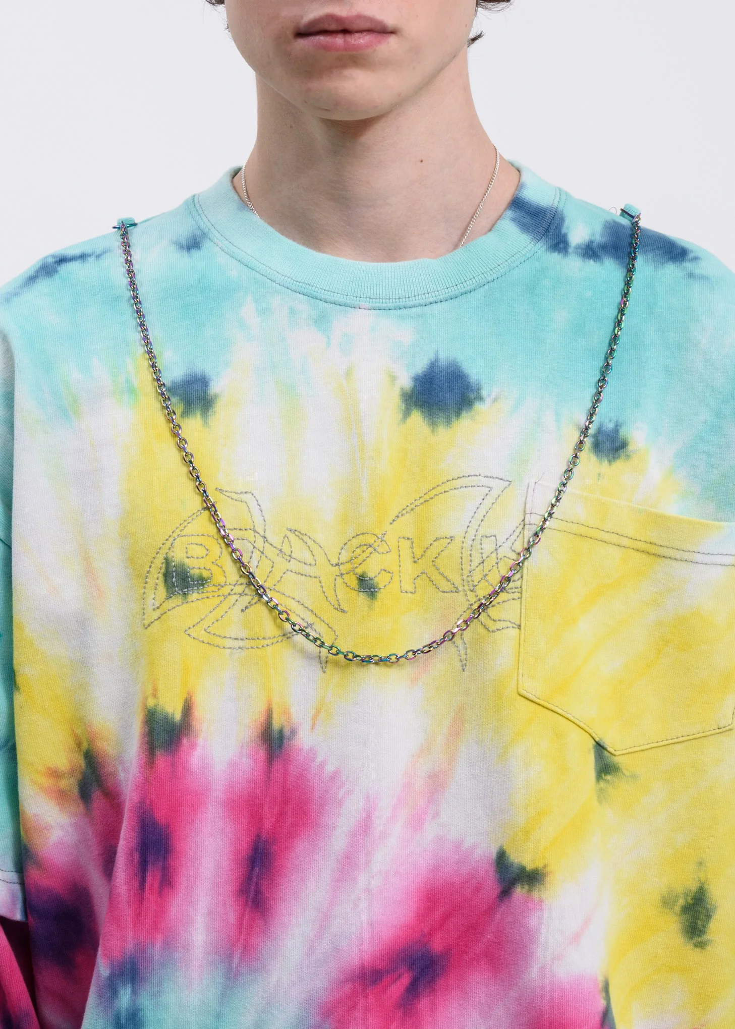 Blue Tie Dye Reflective Long Sleeve - Image 4