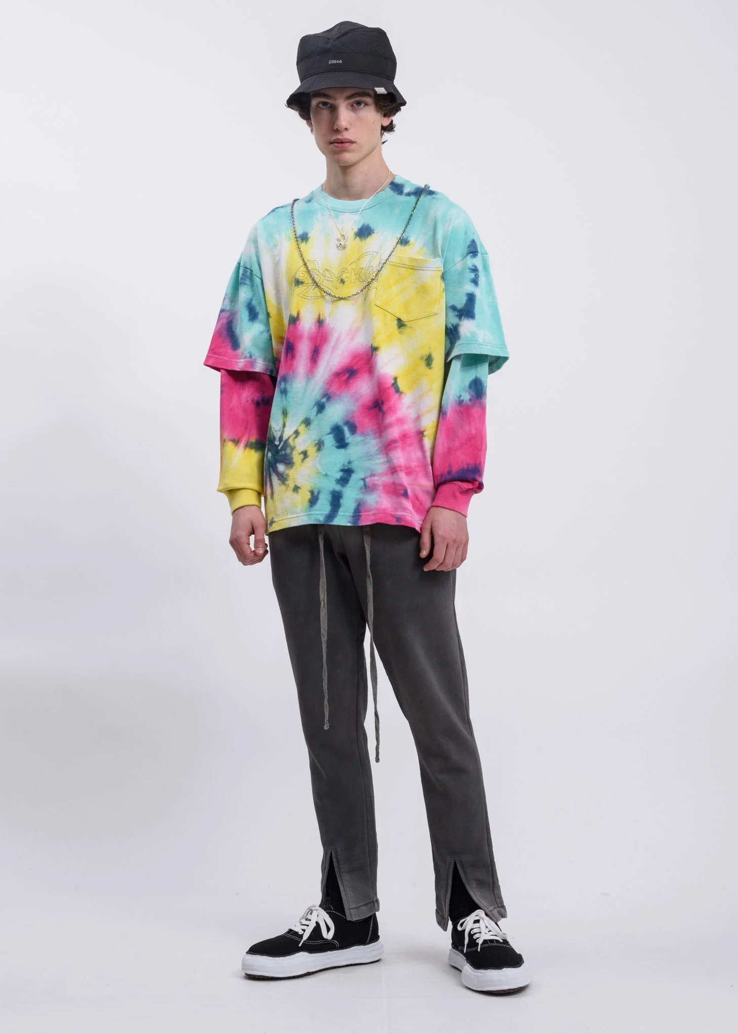 Blue Tie Dye Reflective Long Sleeve - Image 7
