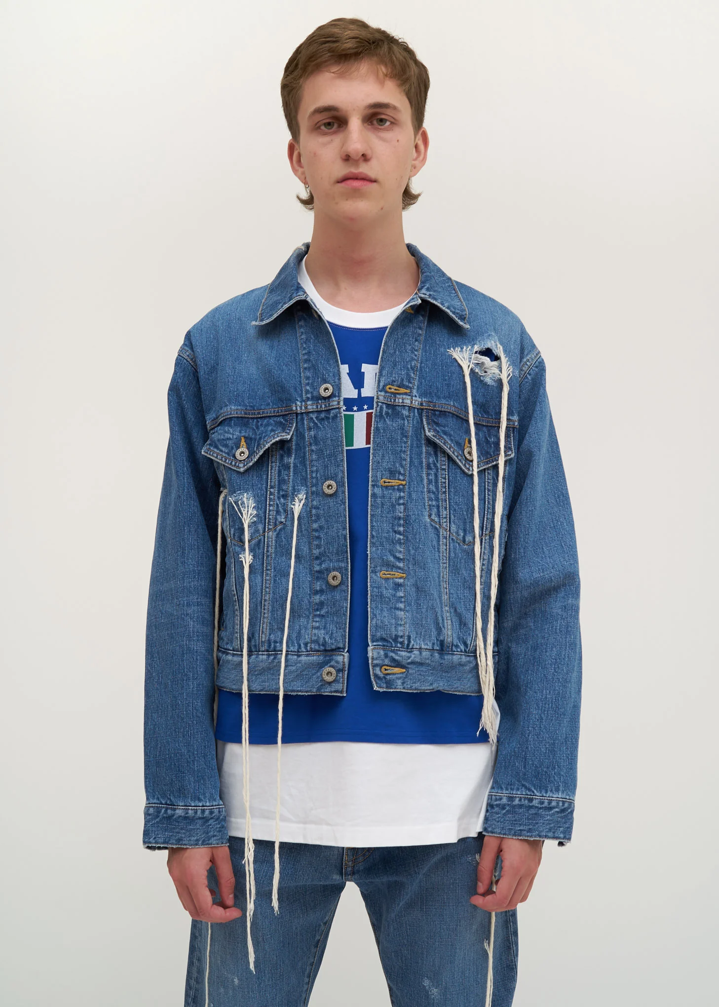 Blue Too Much Damage Denim Jacket - Image 2