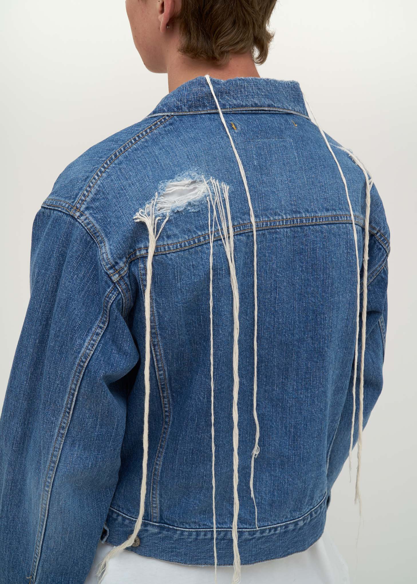 Blue Too Much Damage Denim Jacket - Image 3