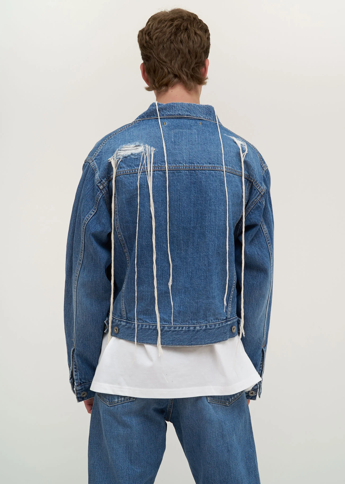 Blue Too Much Damage Denim Jacket - Image 4
