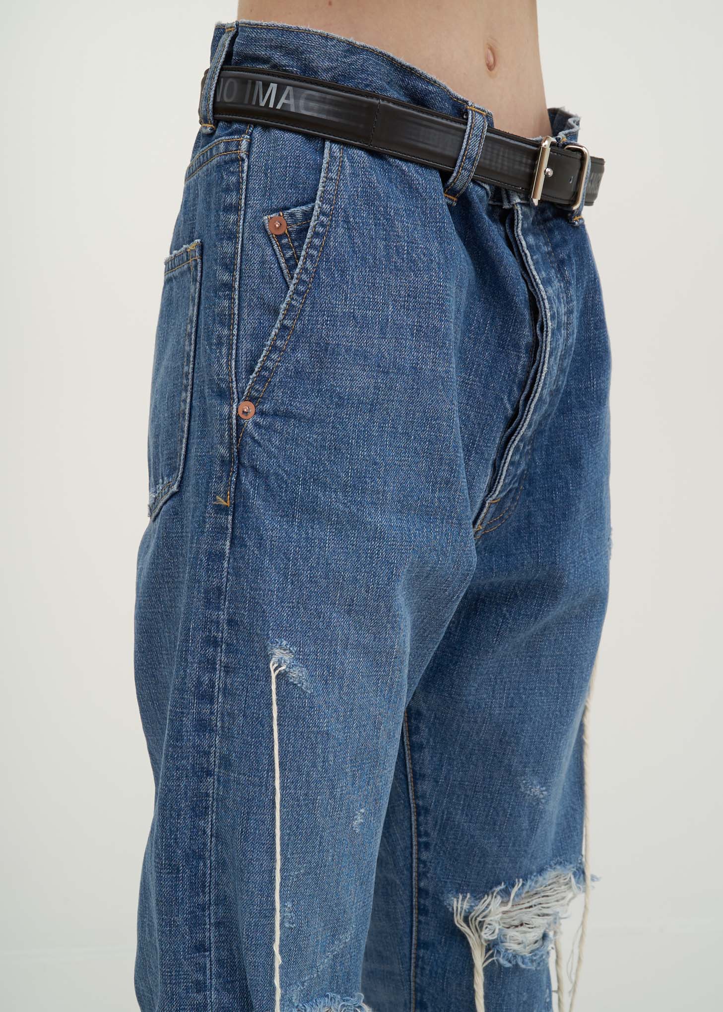 Blue Too Much Damage Denim Pants - Image 6
