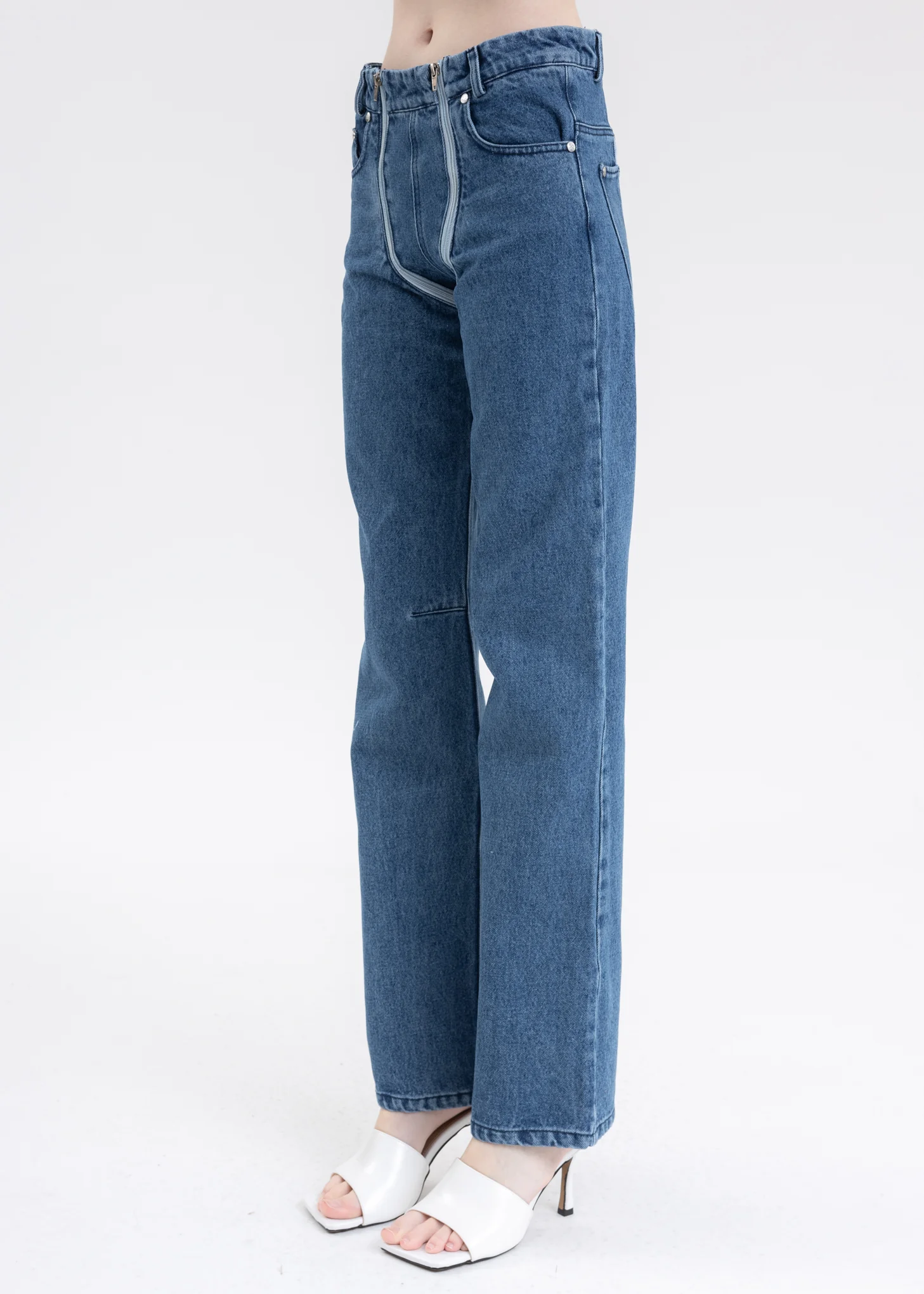 Blue TROUSERS WITH DOUBLE ZIP - Image 3