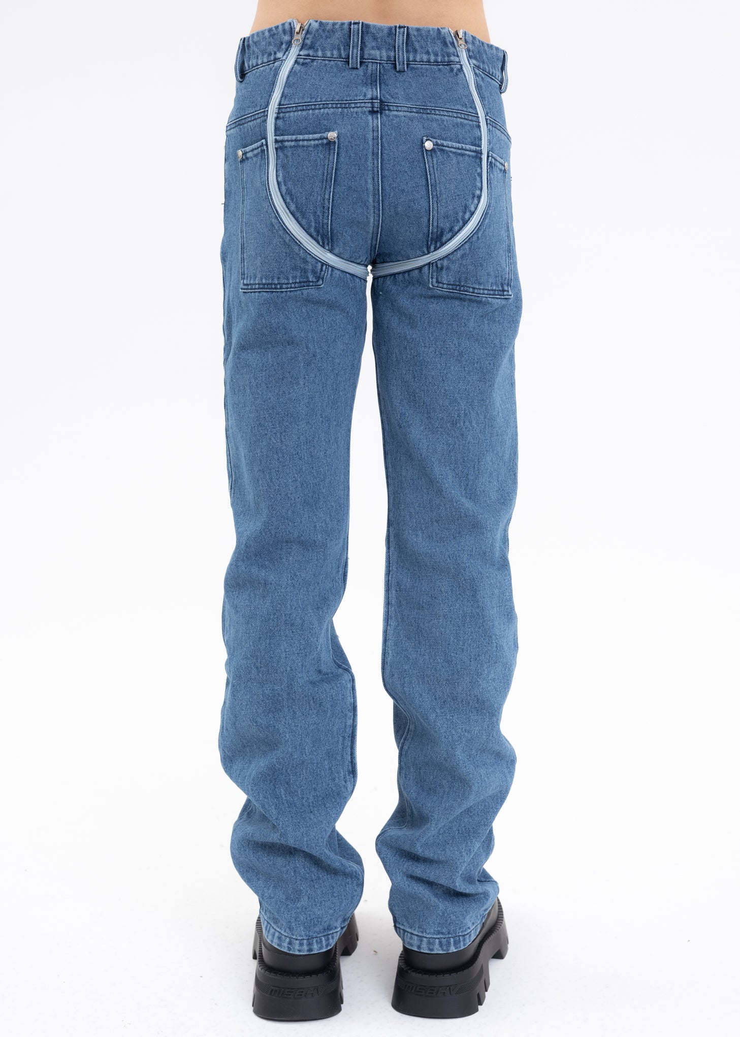 Blue TROUSERS WITH DOUBLE ZIP - Image 2