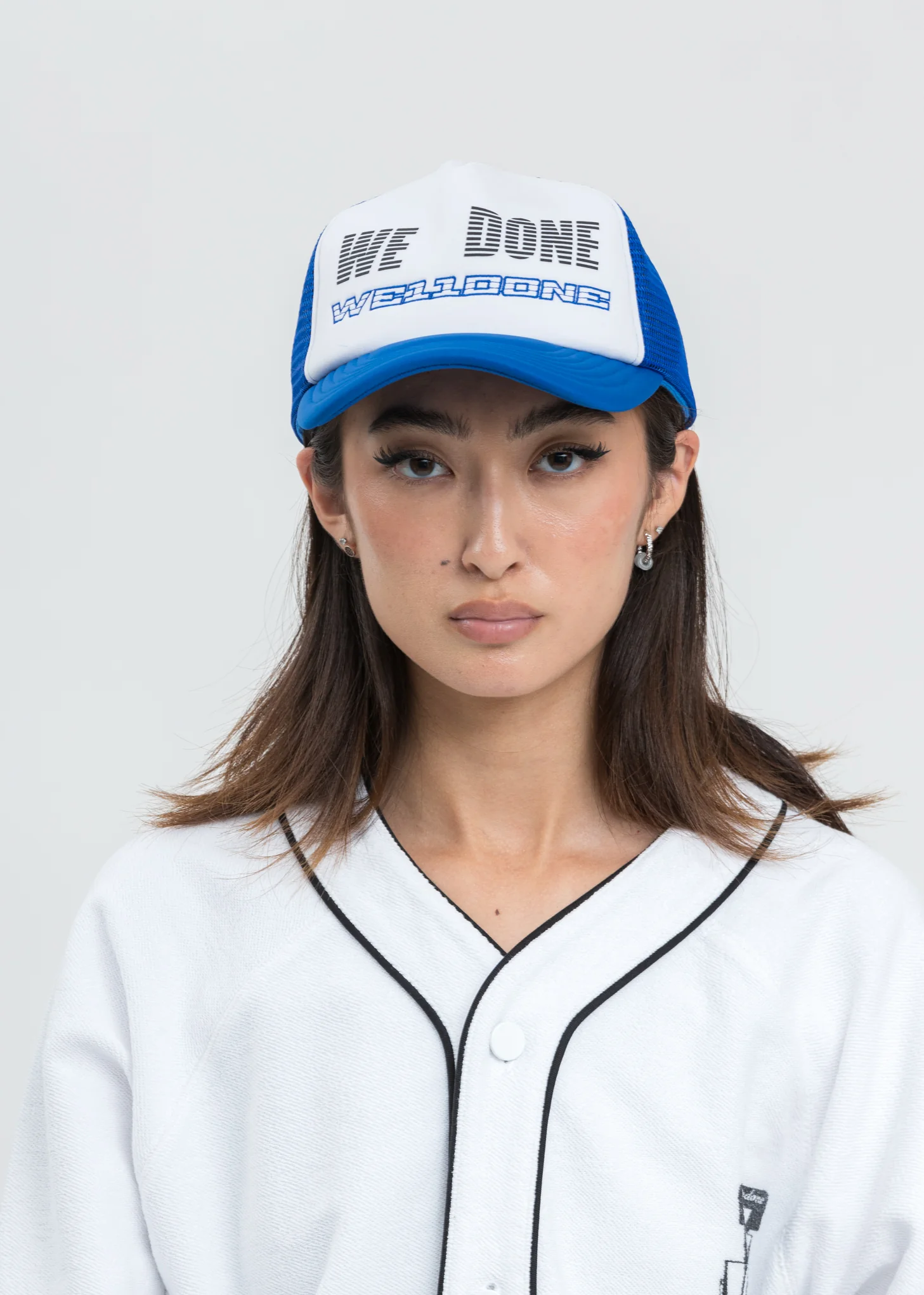Blue Trucker Mesh Cap