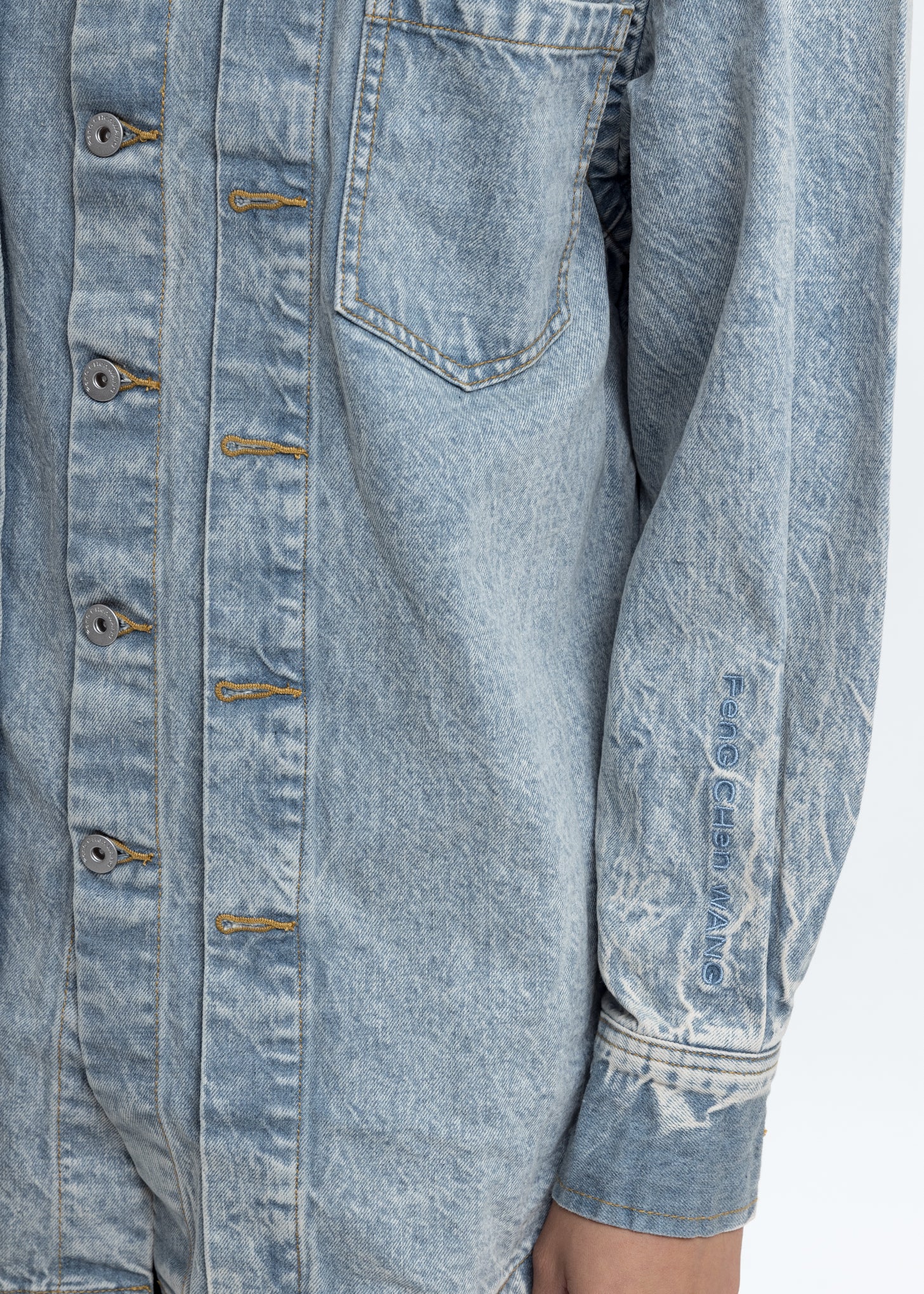 Blue Wash Denim Shirt - Image 4