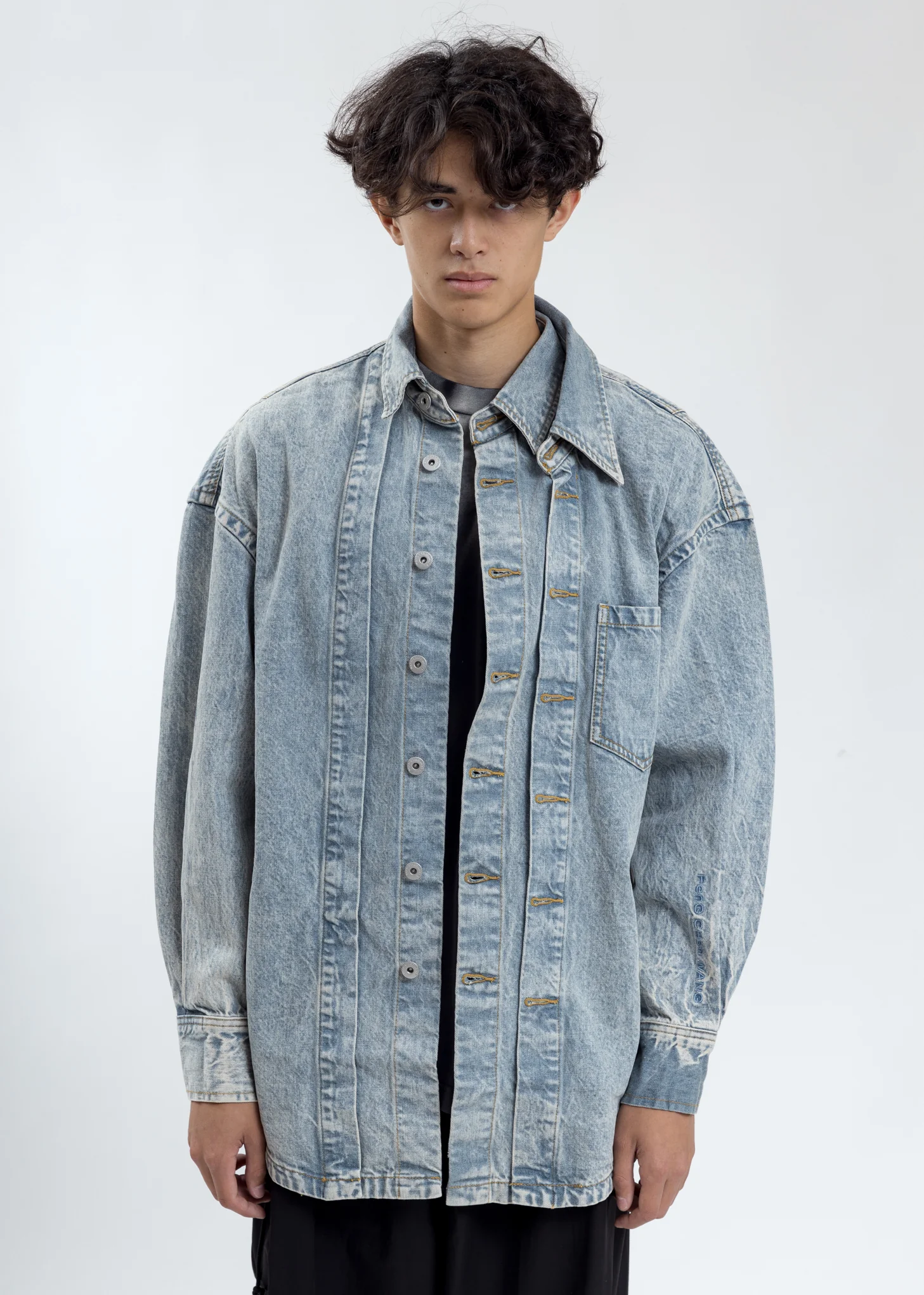 Blue Wash Denim Shirt - Image 5