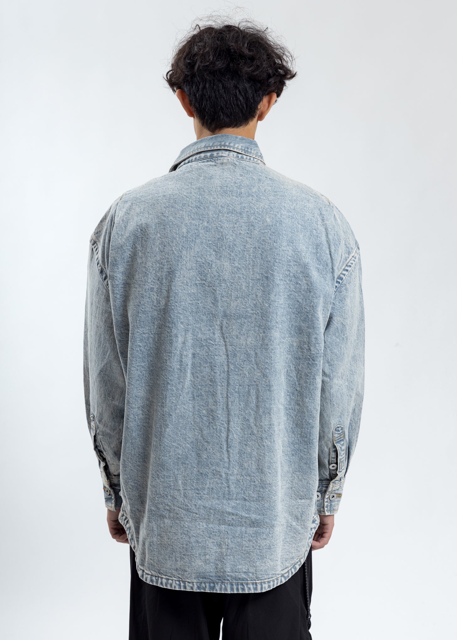 Blue Wash Denim Shirt - Image 6