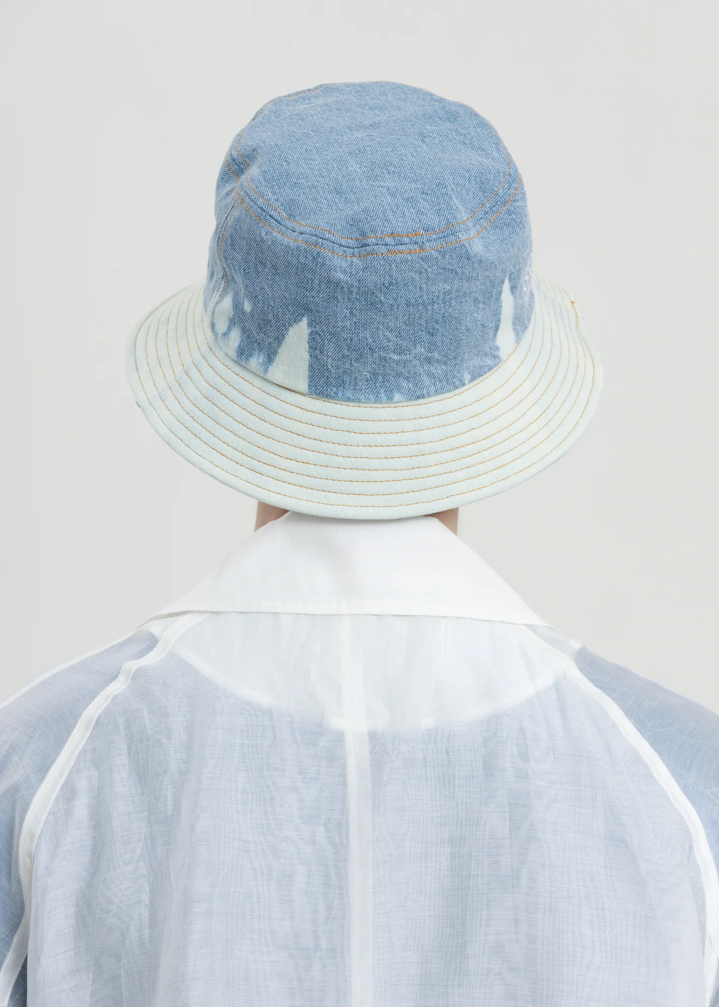 Blue Washed Denim Bucket Hat - Image 3