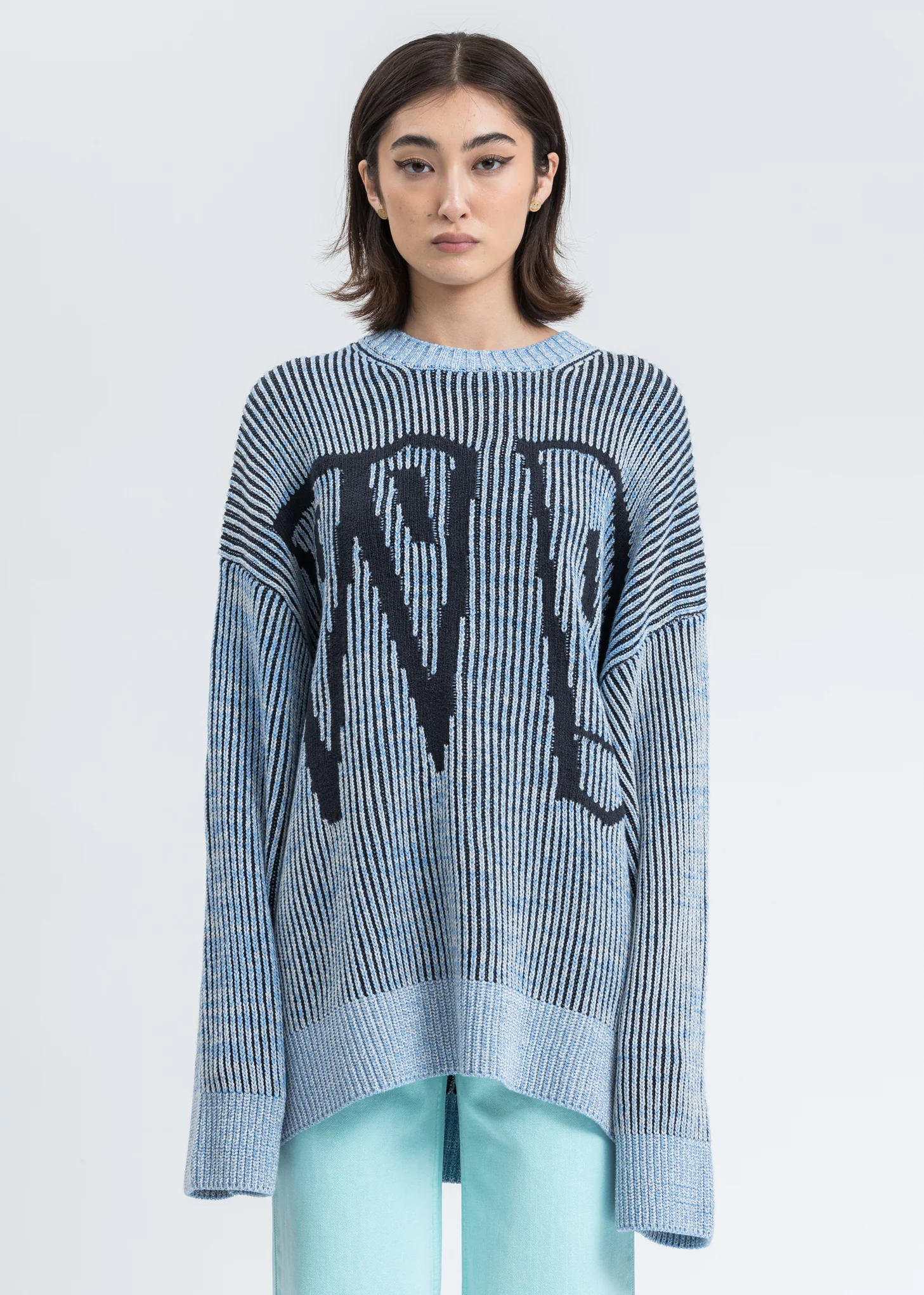 Blue WD Jacquard Sweater