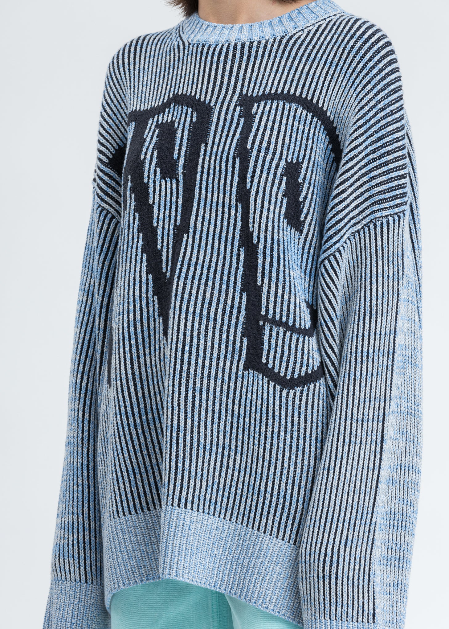 Blue WD Jacquard Sweater - Image 5