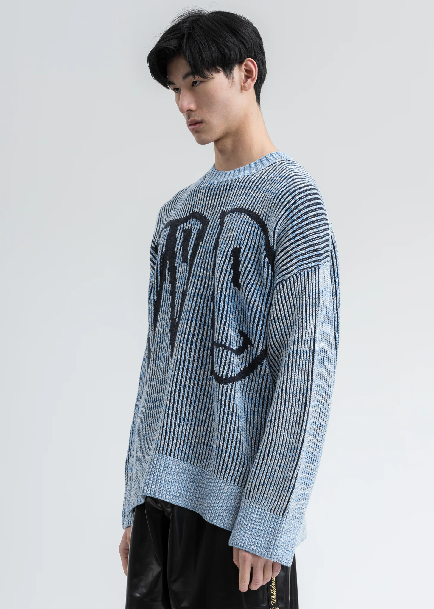 Blue WD Jacquard Sweater - Image 3