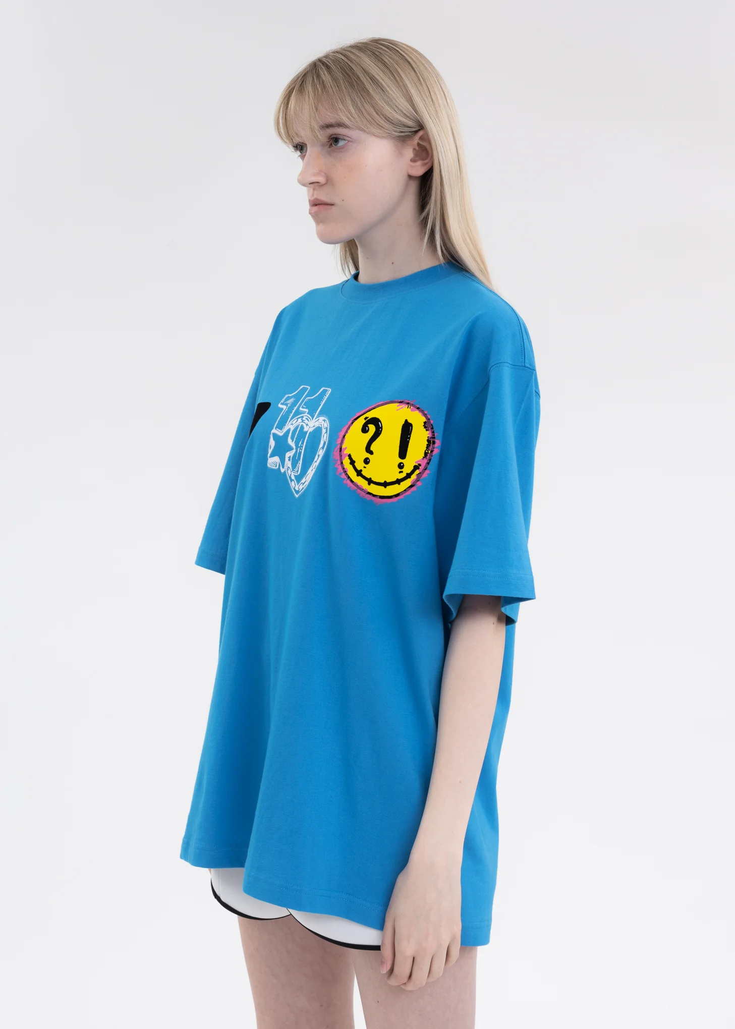 BLUE WE11DONE HEART T-SHIRT - Image 3