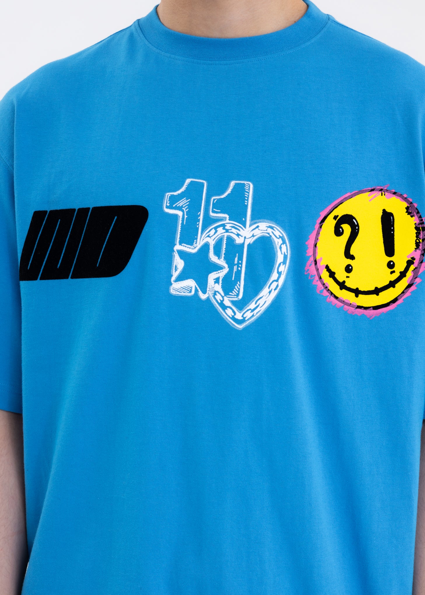 BLUE WE11DONE HEART T-SHIRT - Image 2